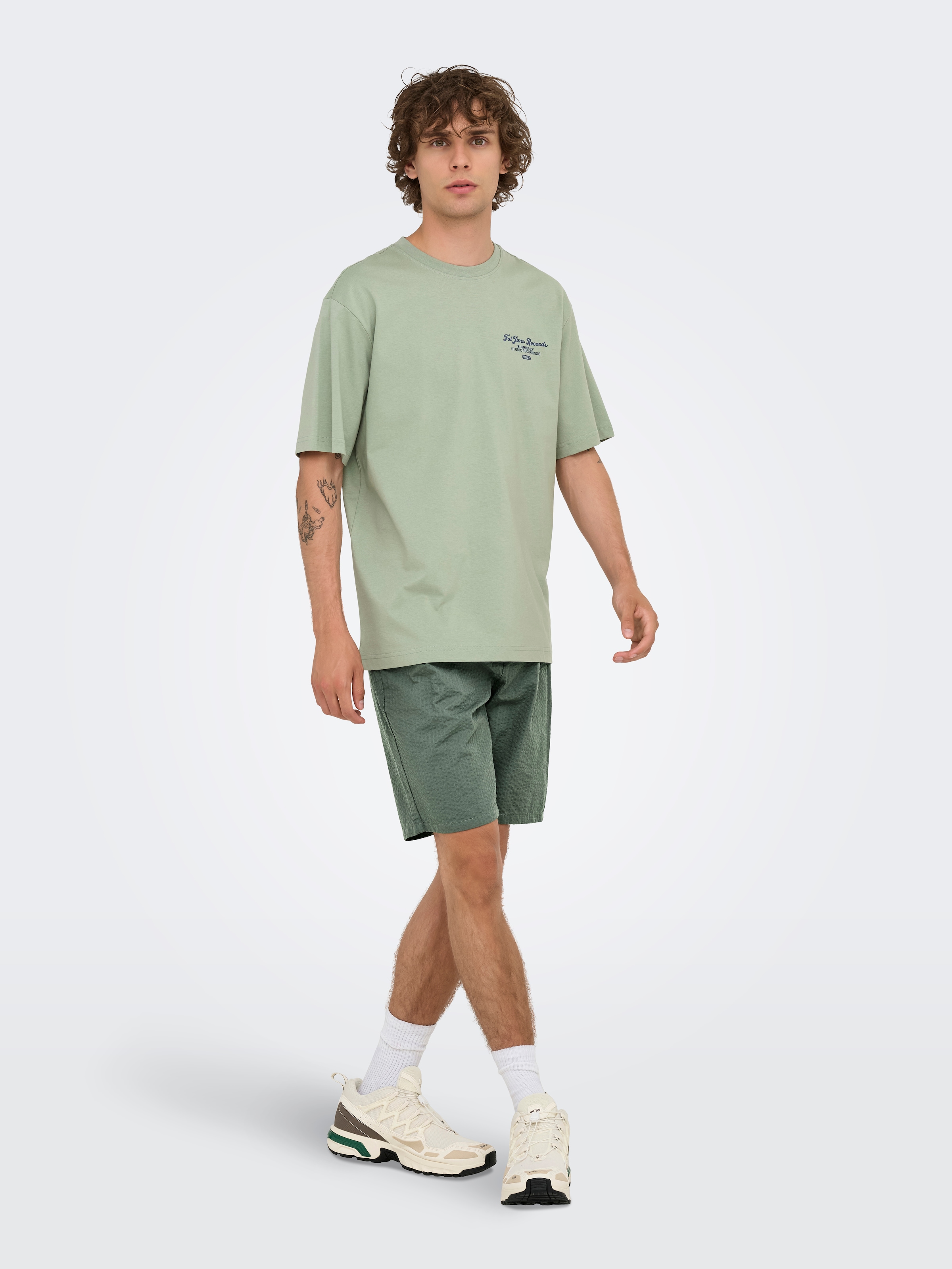 ONLY & SONS Shorts »ONSLEO LIFE 0009 SEERSUCKER SHORTS NOOS«