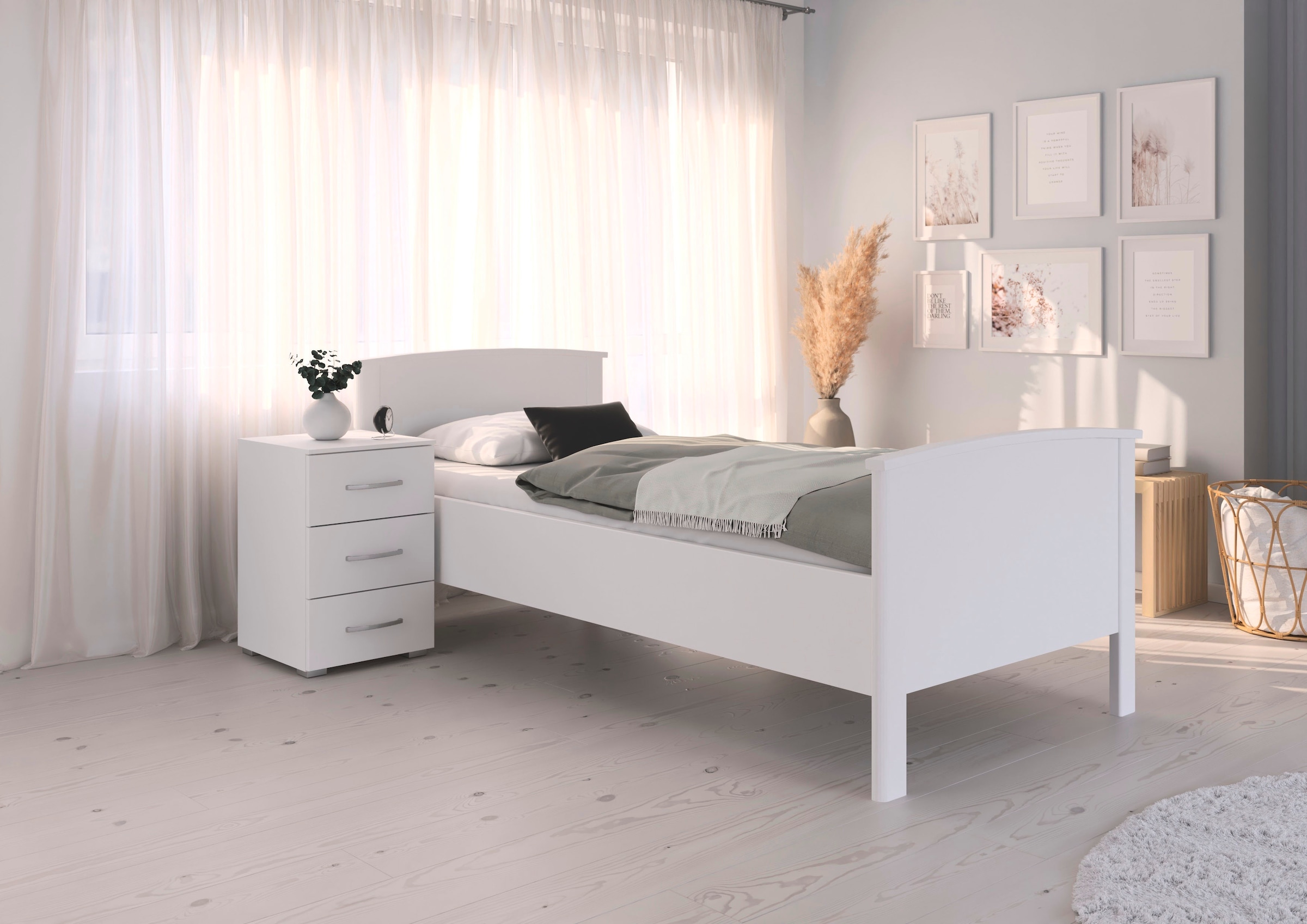 rauch Lit fonctionnel »Bett Einzelbett Komfortbett Holzbett TORRENT« Bettseitenhöhe 44,6 cm, Grössen: 90x200 cm, 100x200 cm,  in Komforthöhe, Einlasstiefe 6-fach verstellbar MADE IN GERMANY