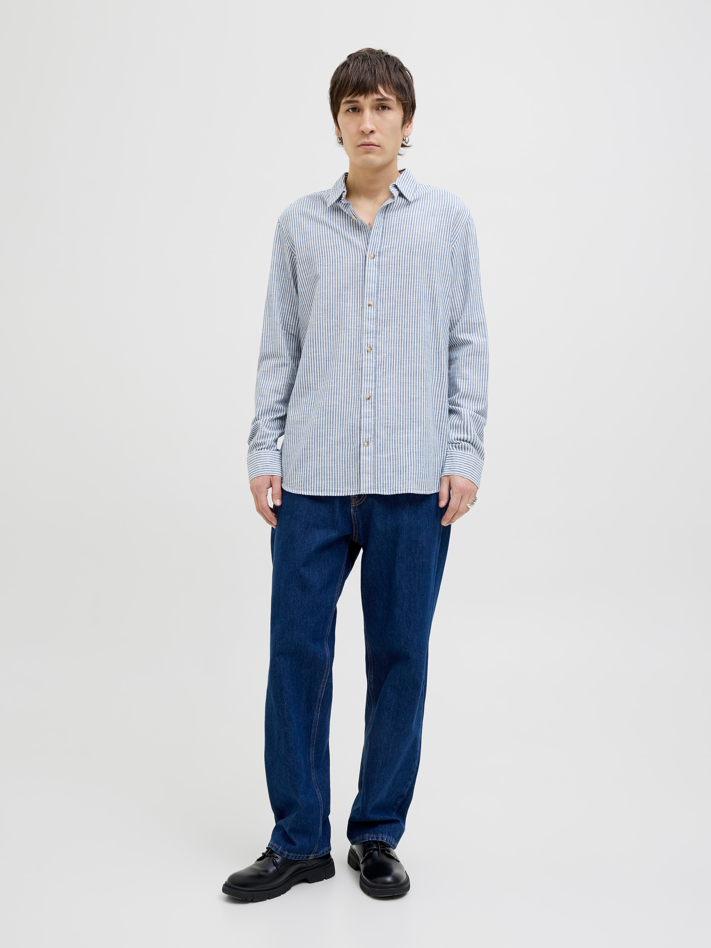 Jack & Jones Langarmhemd »JJESUMMER SHIRT LS SN« mit Hemdkragen