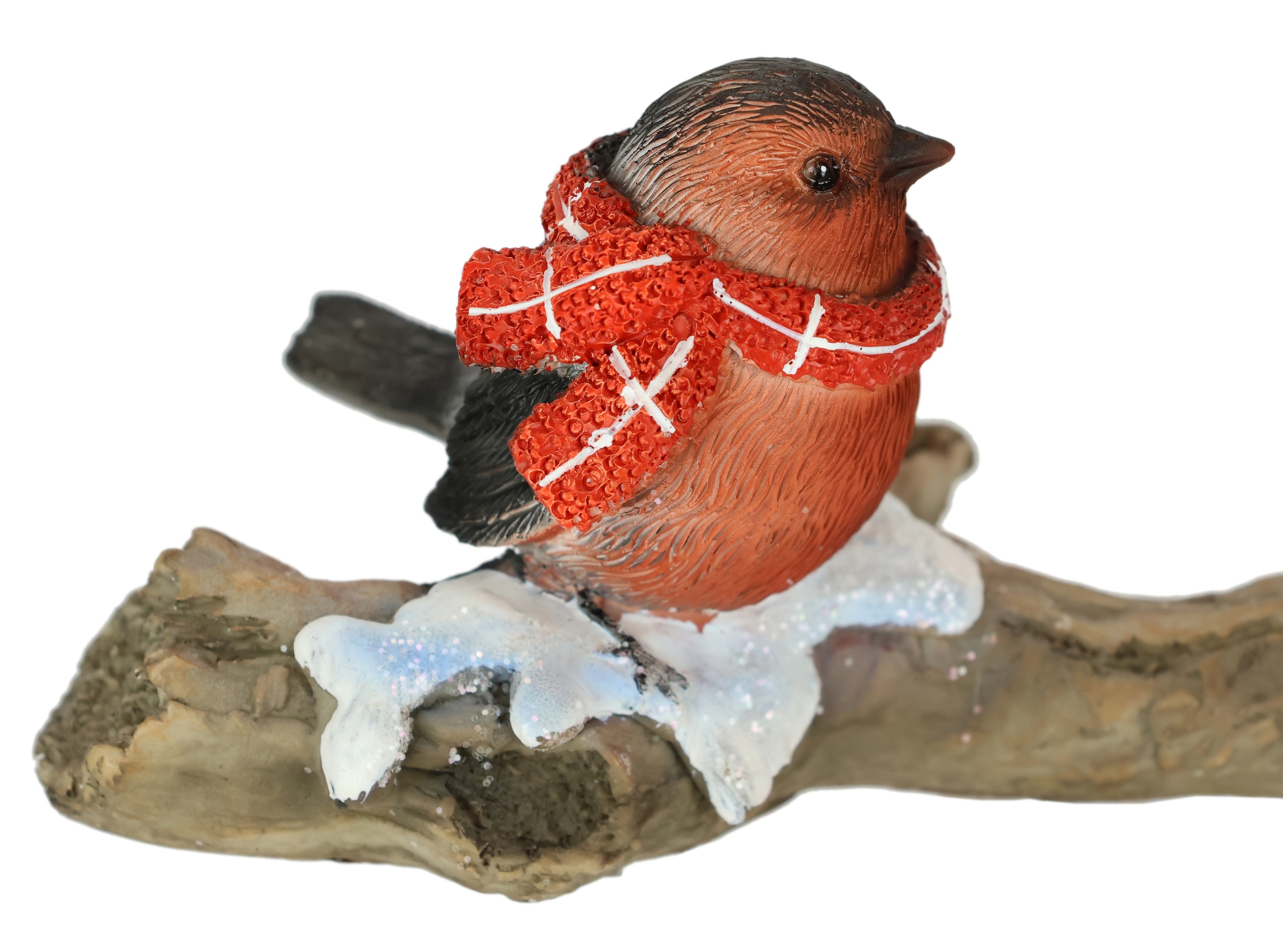 I.GE.A. Dekofigur »Vögel auf Baumstamm« Tierfigur auf Ast Statue Herbstdeko Winterdeko Weihnachtsdeko Deko