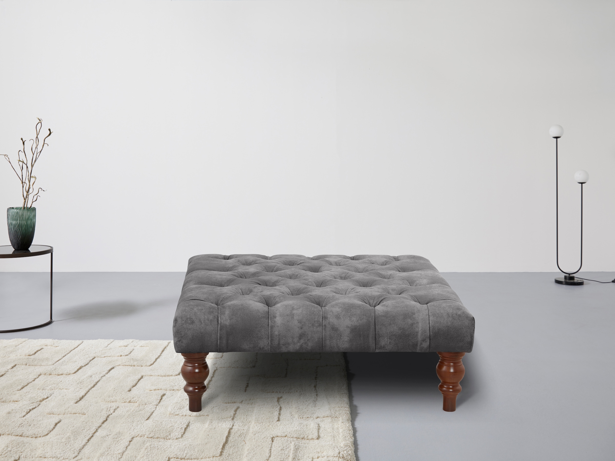 Home affaire Polsterhocker »Chesterfield« mit Knopfheftung , auch in Leder
