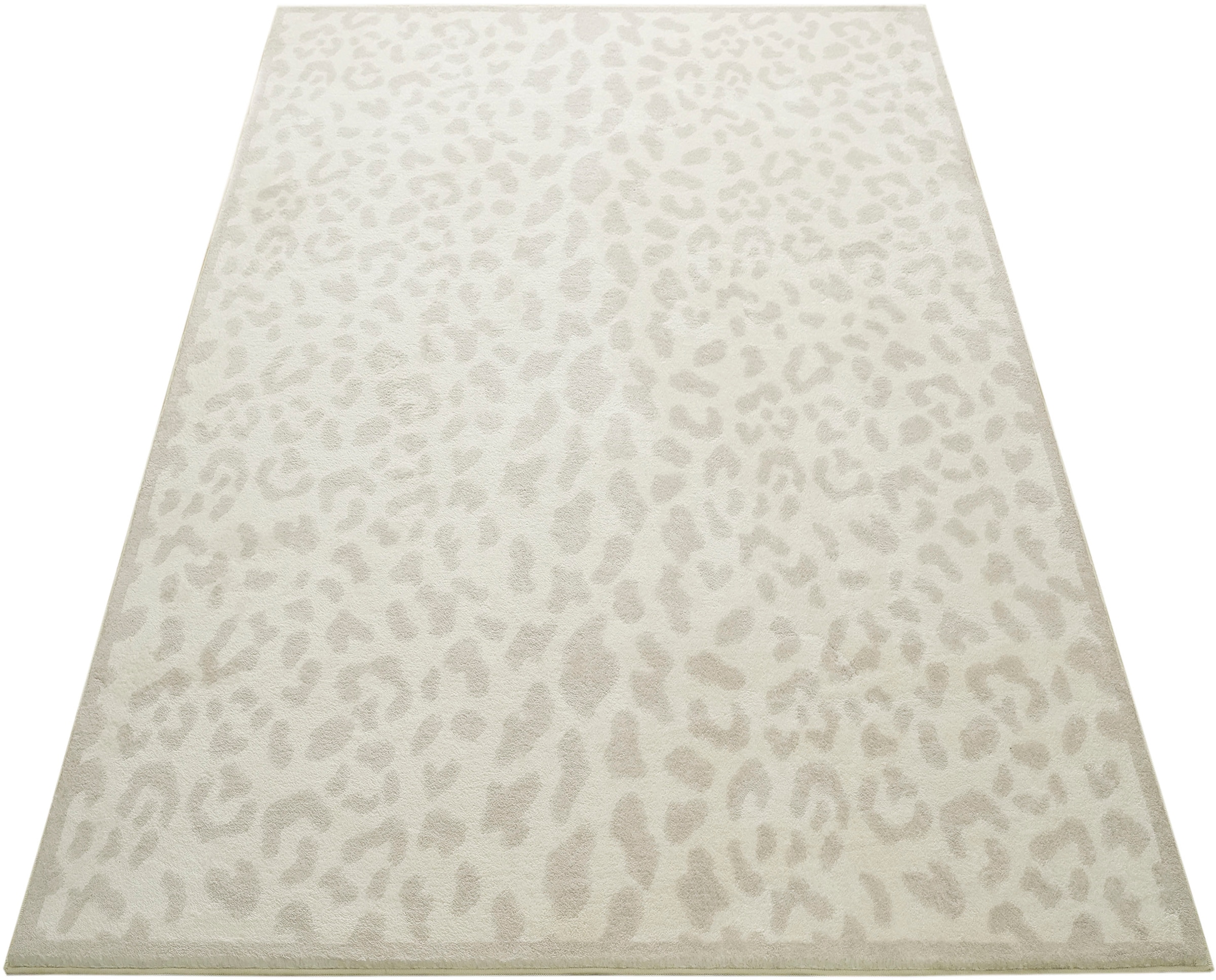 GOODproduct Tapis »Leo, mit trendigem Leopardenmuster, waschbar« Rectangulaire 12 mm Höhe doux et moelleux, moderne, imprimé animal, salon, chambre