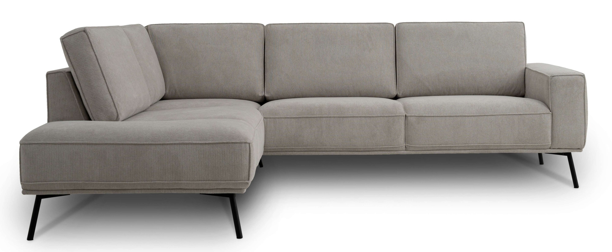 GOODproduct Ecksofa »Vosby« 260 cm, Chenille,  mit dekorativer Kedernaht, Wellenunterfederung