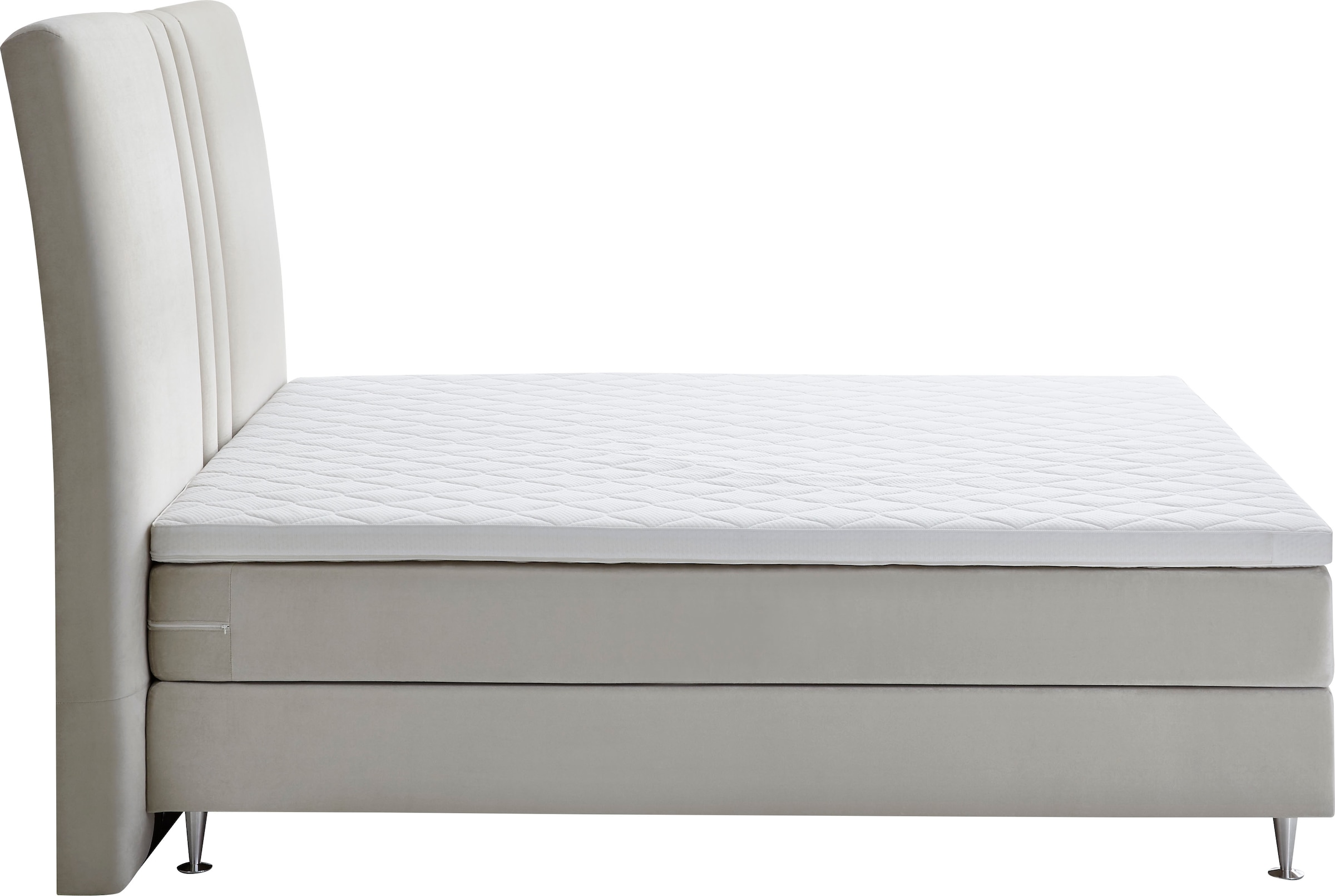 ATLANTIC home collection Boxspringbett »Rita« mit Topper und hohen Kopfteil