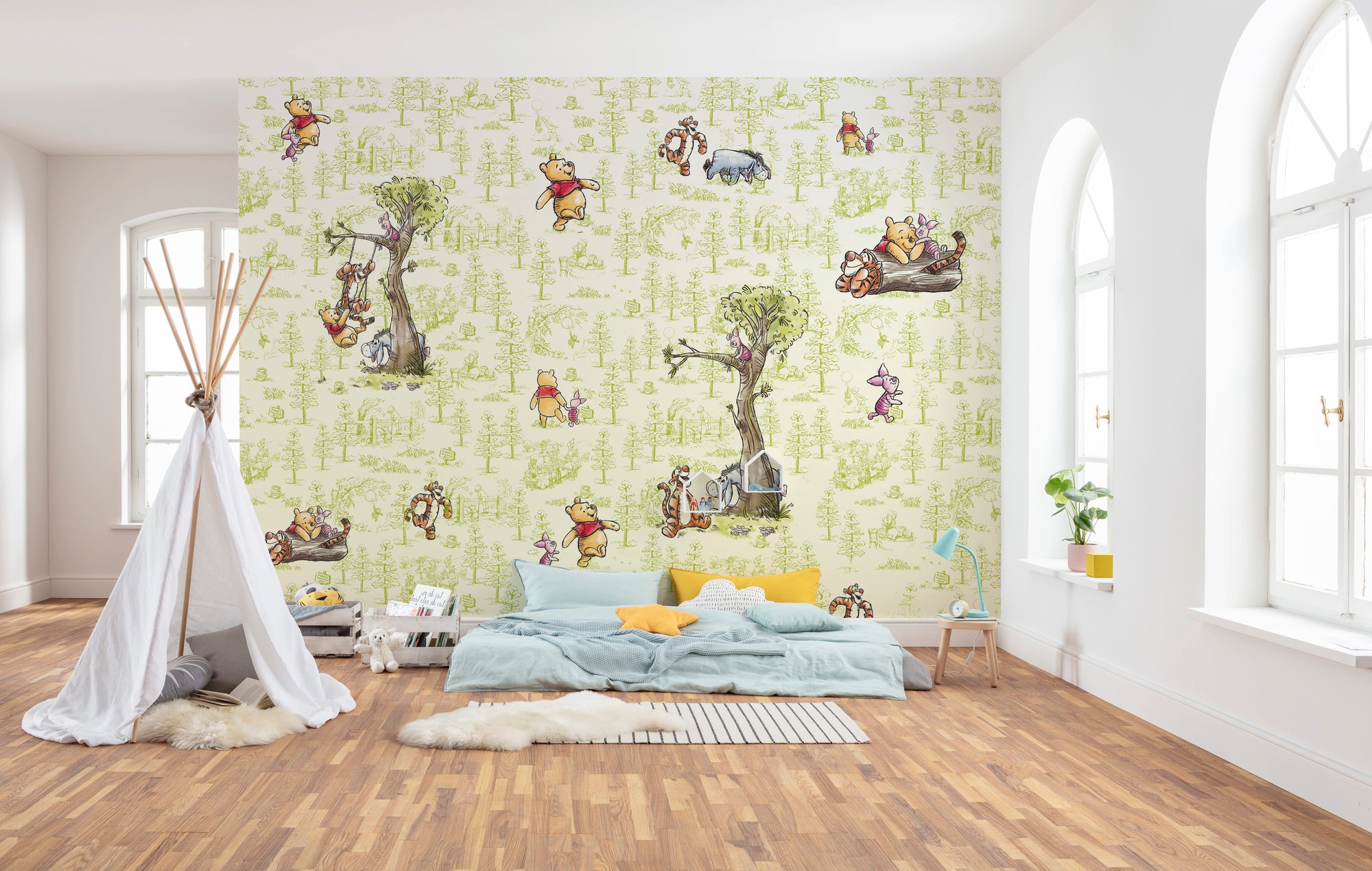 Komar Papier peint intissé »Digitaldruck Vlies -  Winnie the Pooh Friends - Grösse 300 x 280 cm« imprimé Kinderzimmer