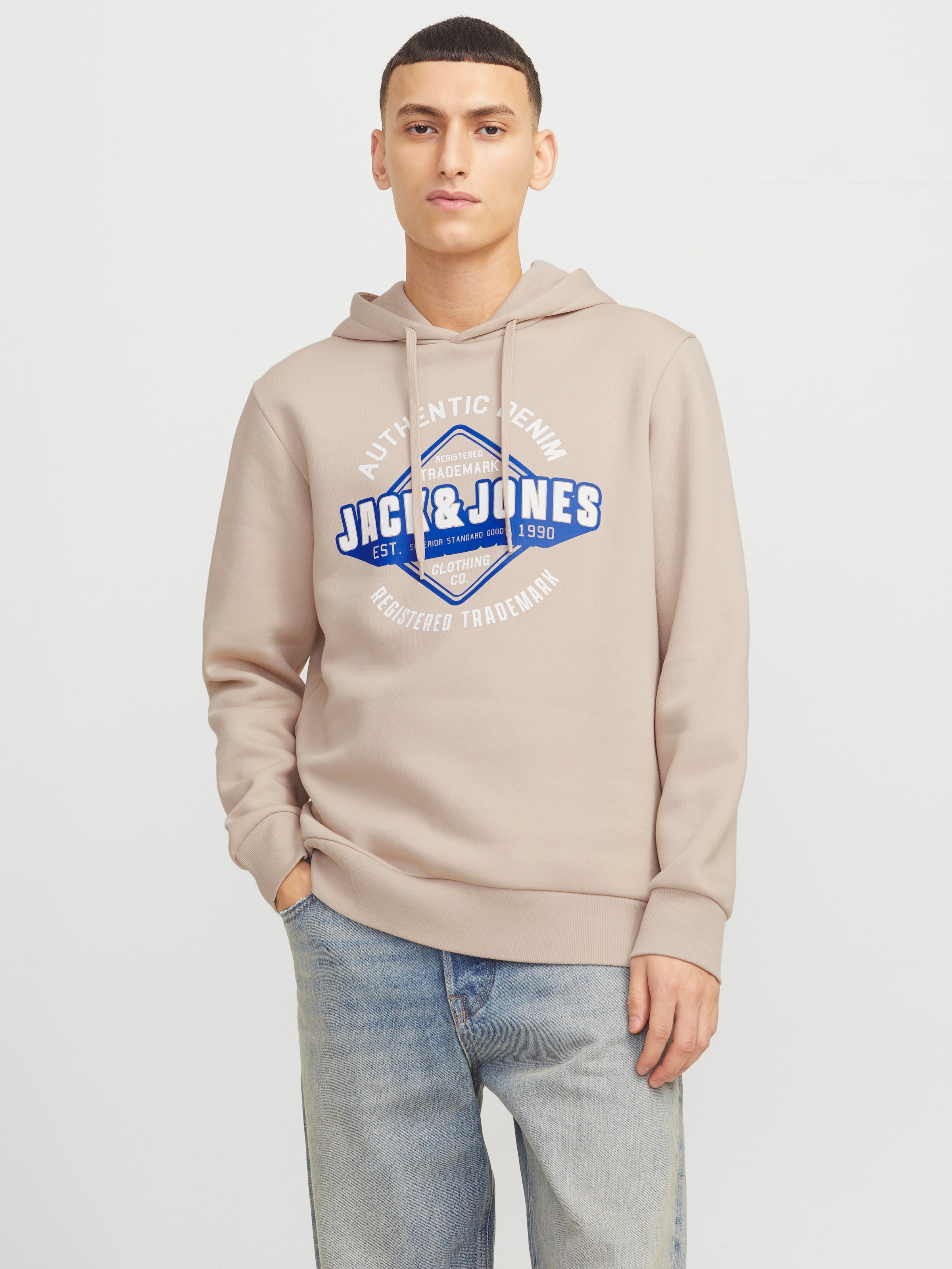 Jack & Jones Sweat à capuche »JJELOGO SWEAT HOOD 2 COL 24/25 NOOS«, mit Logo Print
