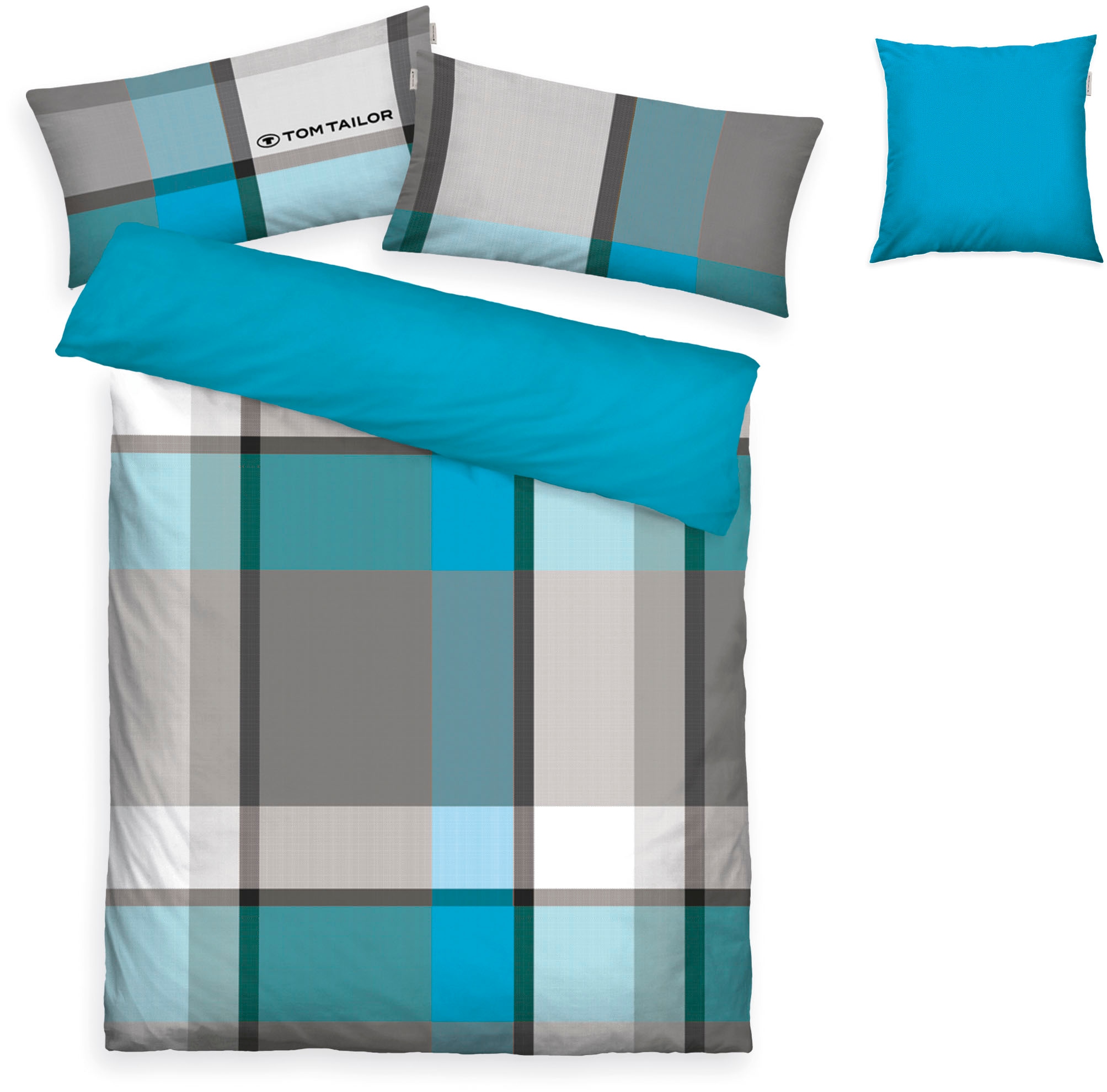 TOM TAILOR HOME Linge de lit »Lenny in Gr. 135x200 oder 155x220 cm« 3 cuis mit GRATIS-Zugabe: Kissenhülle 1tlg., in Biber und Renforcé erhältlich