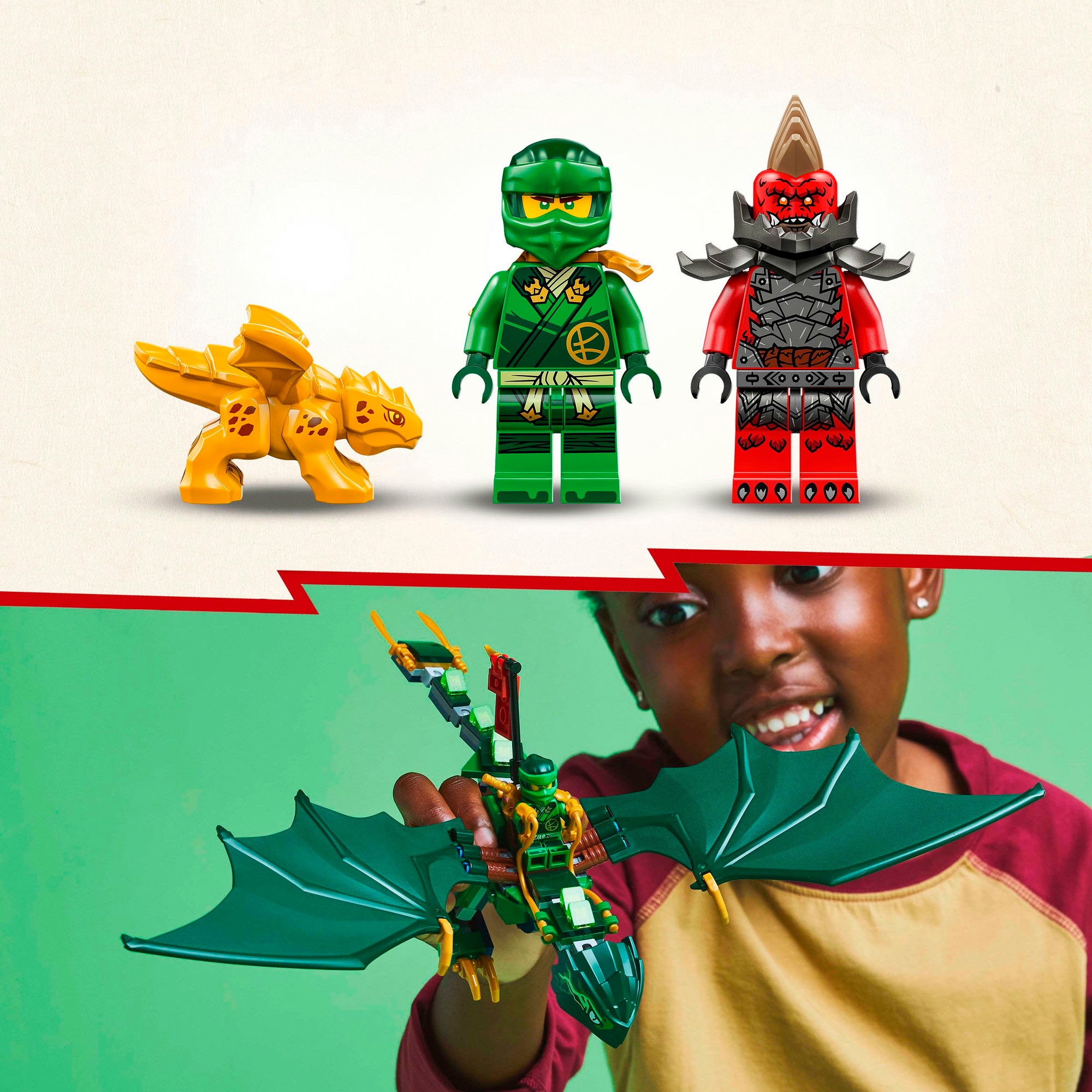 LEGO® Pions de construction »Lloyds grüner Walddrache (71829), LEGO Ninjago« Made in Europe