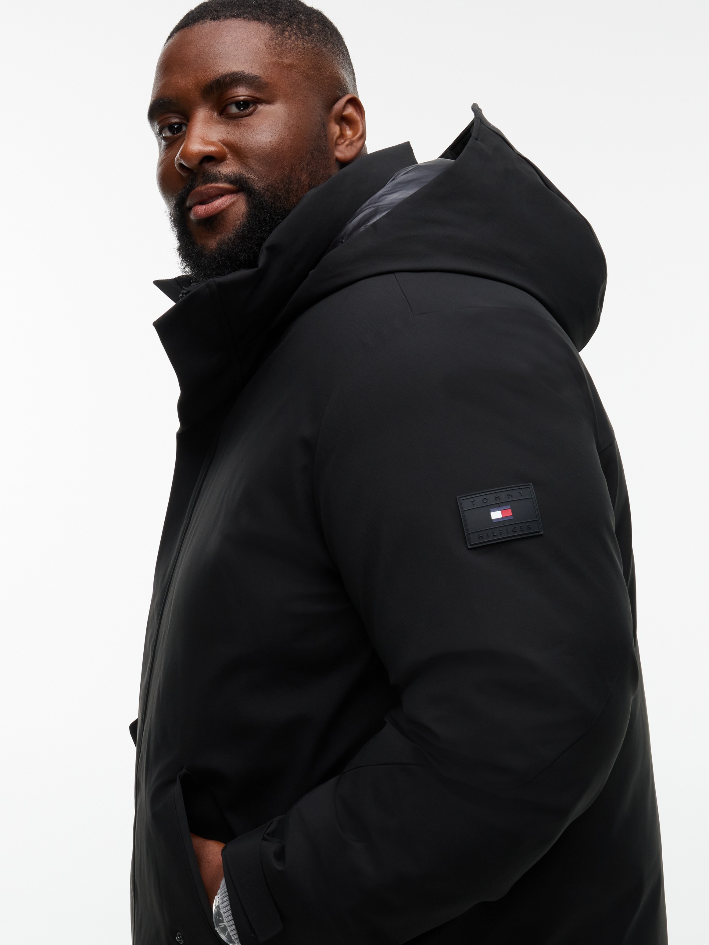 Tommy Hilfiger Big & Tall Manteau fonctionnel »HOODED PARKA« parka d’hiver grande taille, déperlante, capuche amovible