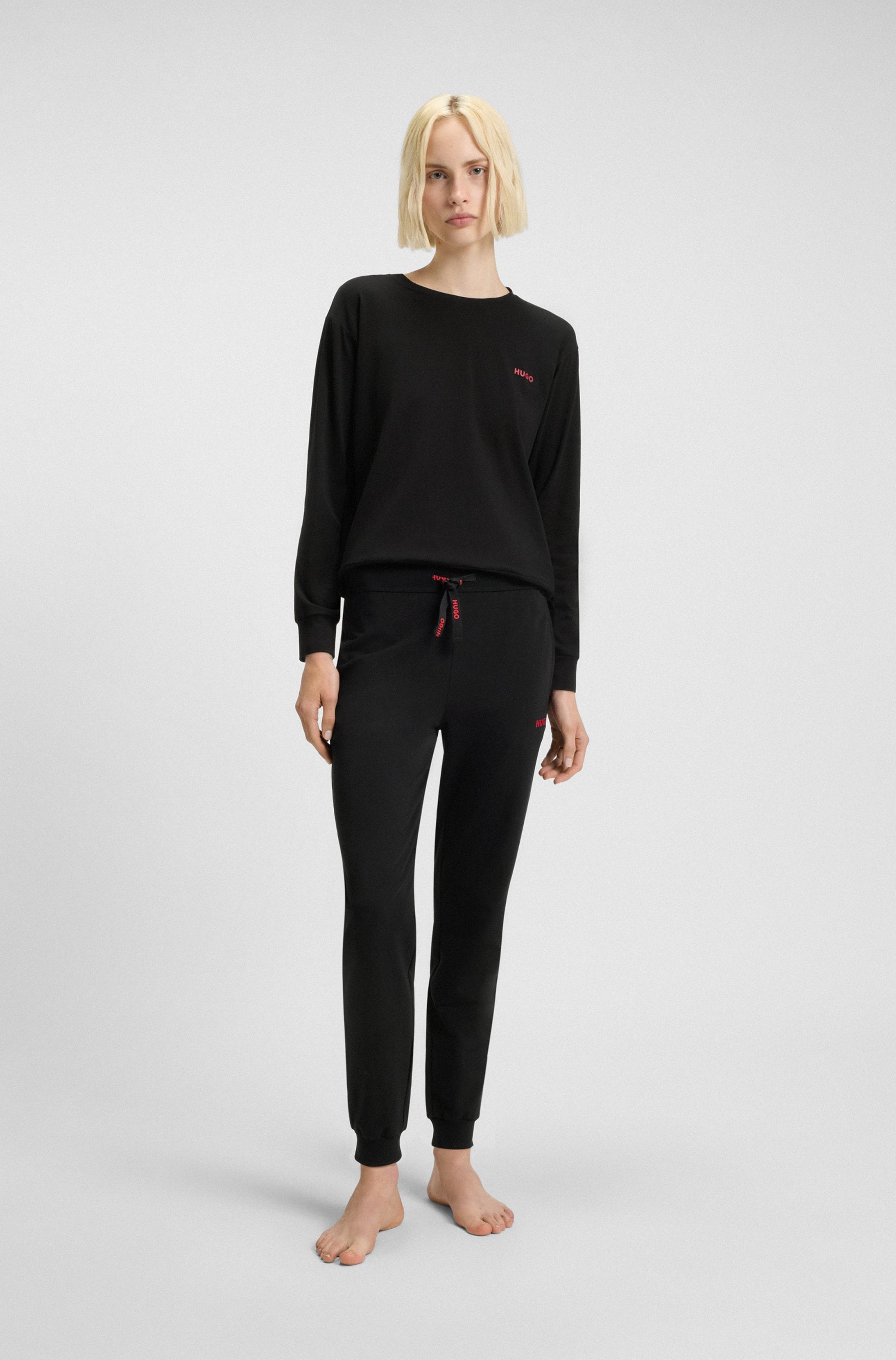 HUGO Underwear Jogginghose  elastischer Bund mit Tunnelzug, gerade Passform, Eingrifftaschen