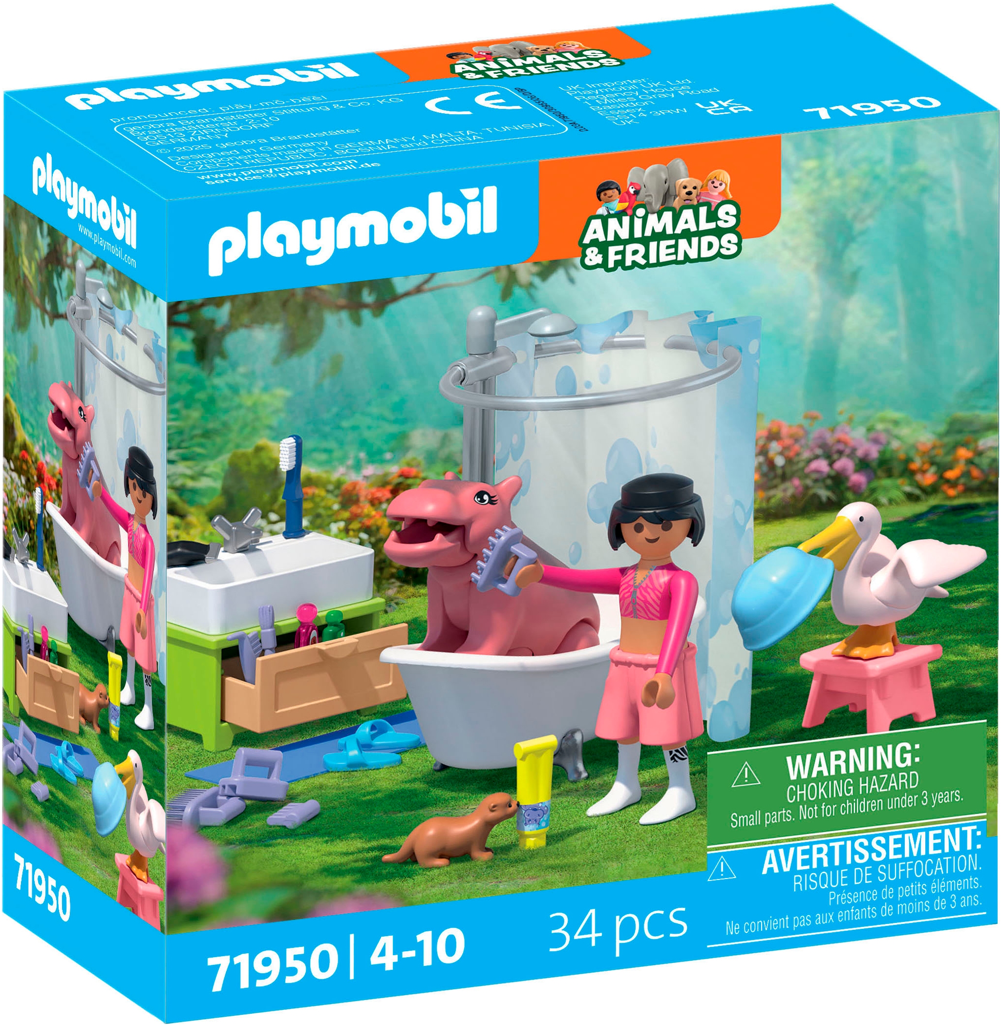 Playmobil® Jeu de construction »Tierischer Badespass (71950), Animals & Friends« Made in Europe