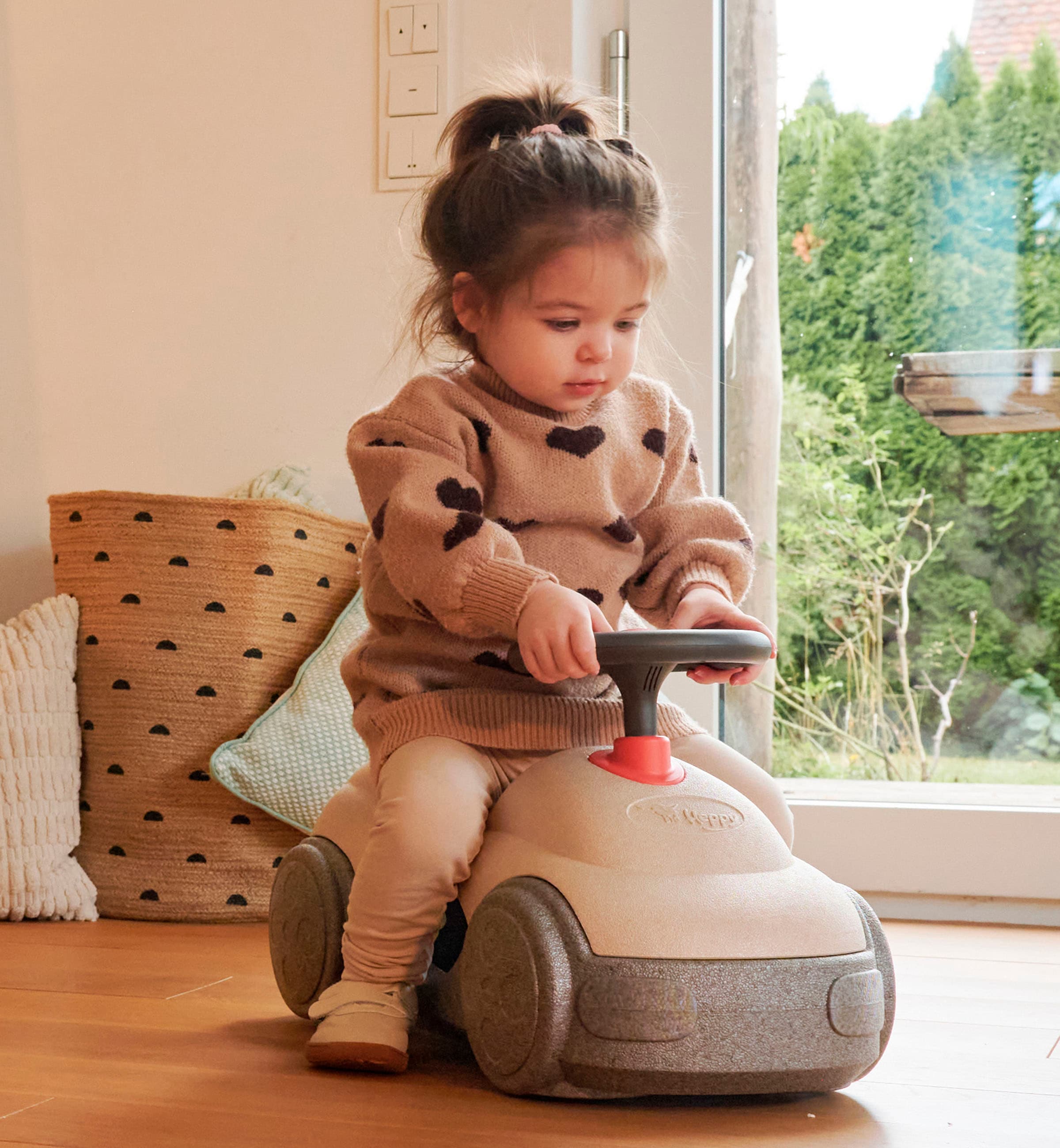 BIG Voiture à bascule »BIG Heppy Car« Kübelrutscher, Babyrutscher, Babyrollbrett, Caster-Board