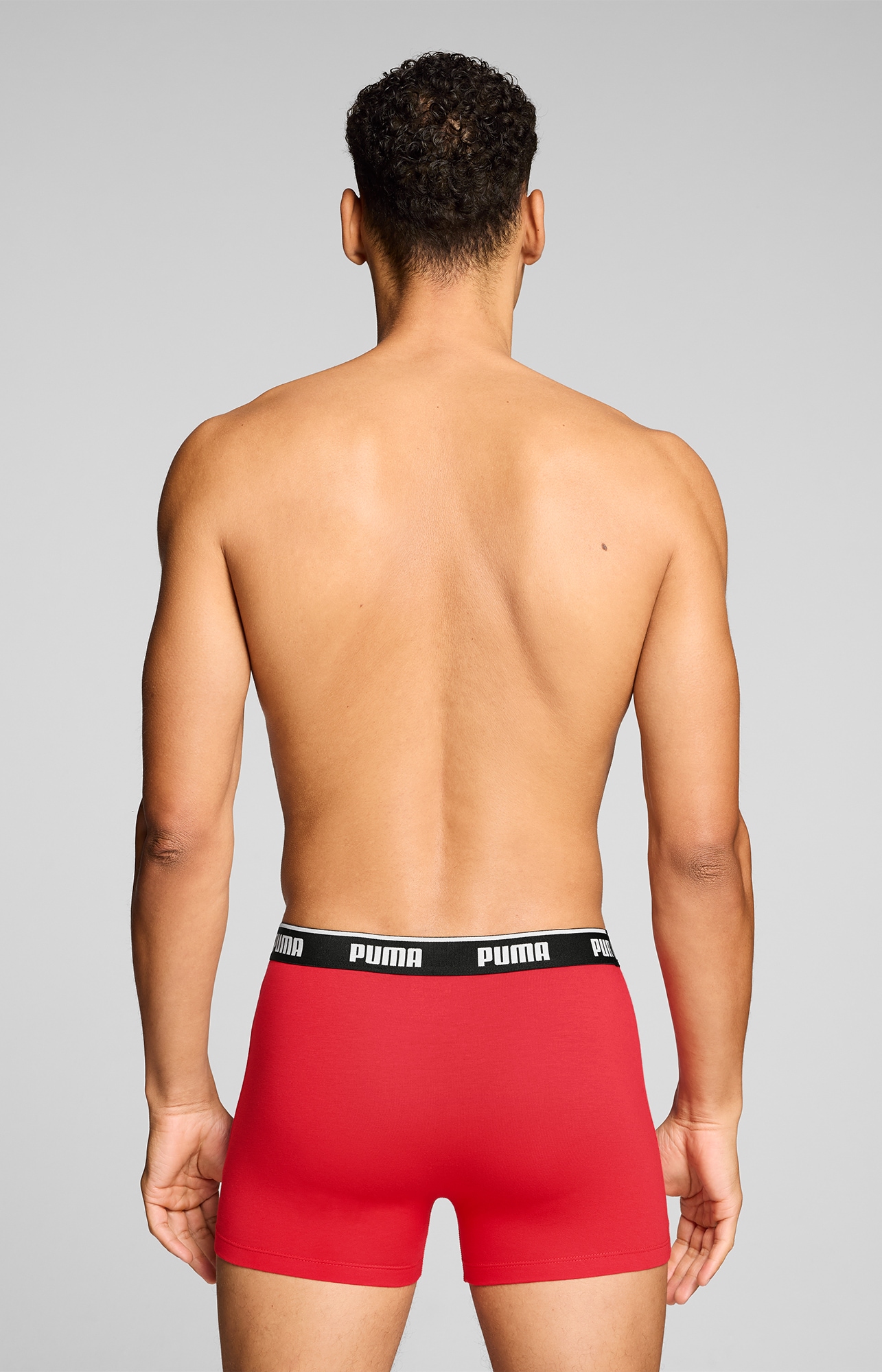 PUMA Boxershorts »PUMA MEN EVERYDAY BASIC BOXERS 3P« Komfortabler elastischer Logobund