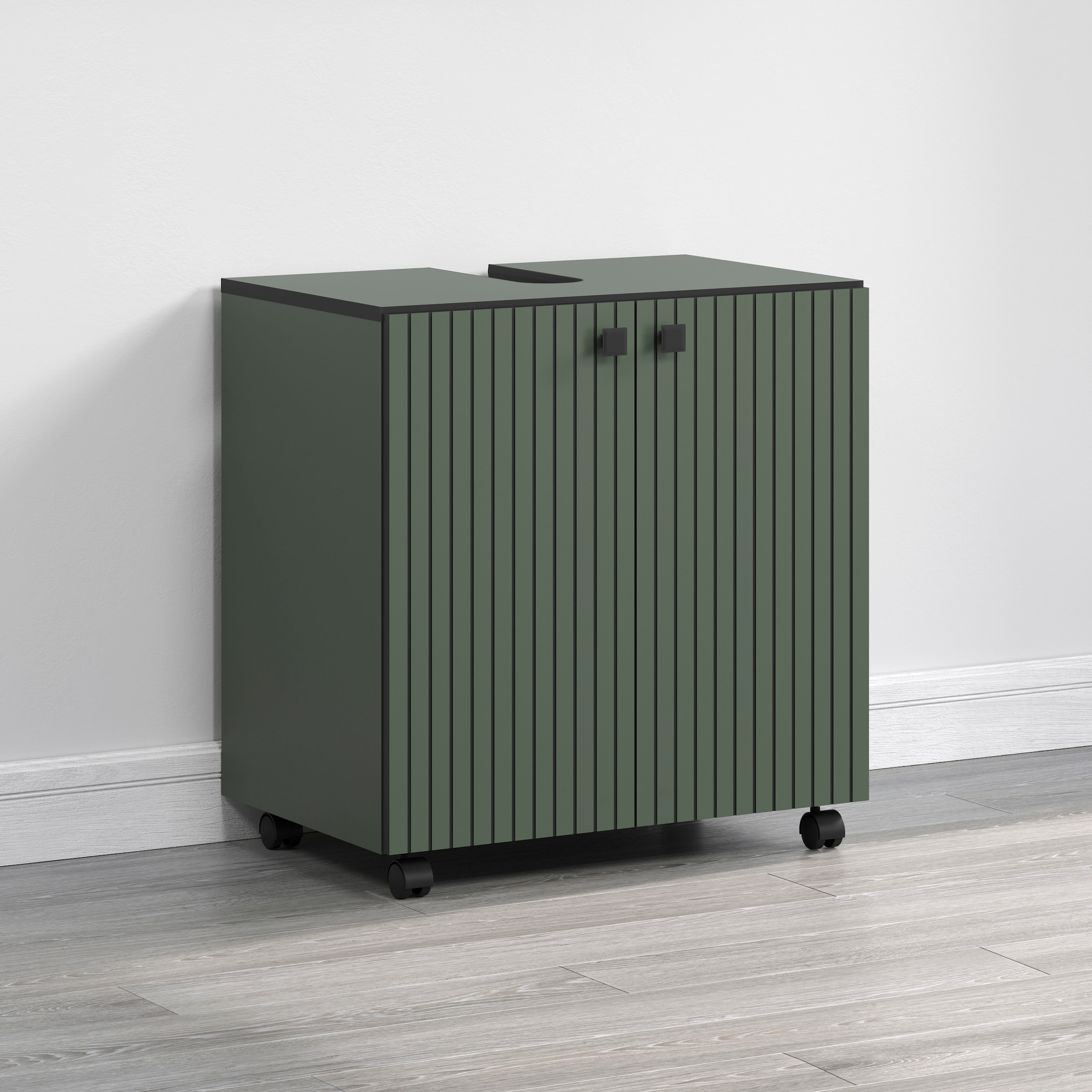 welltime Armoire sous lavabo »Amrum« Waschtisch auf Rollen - (B/T/H) wahlweise 60-80/42/64 cm