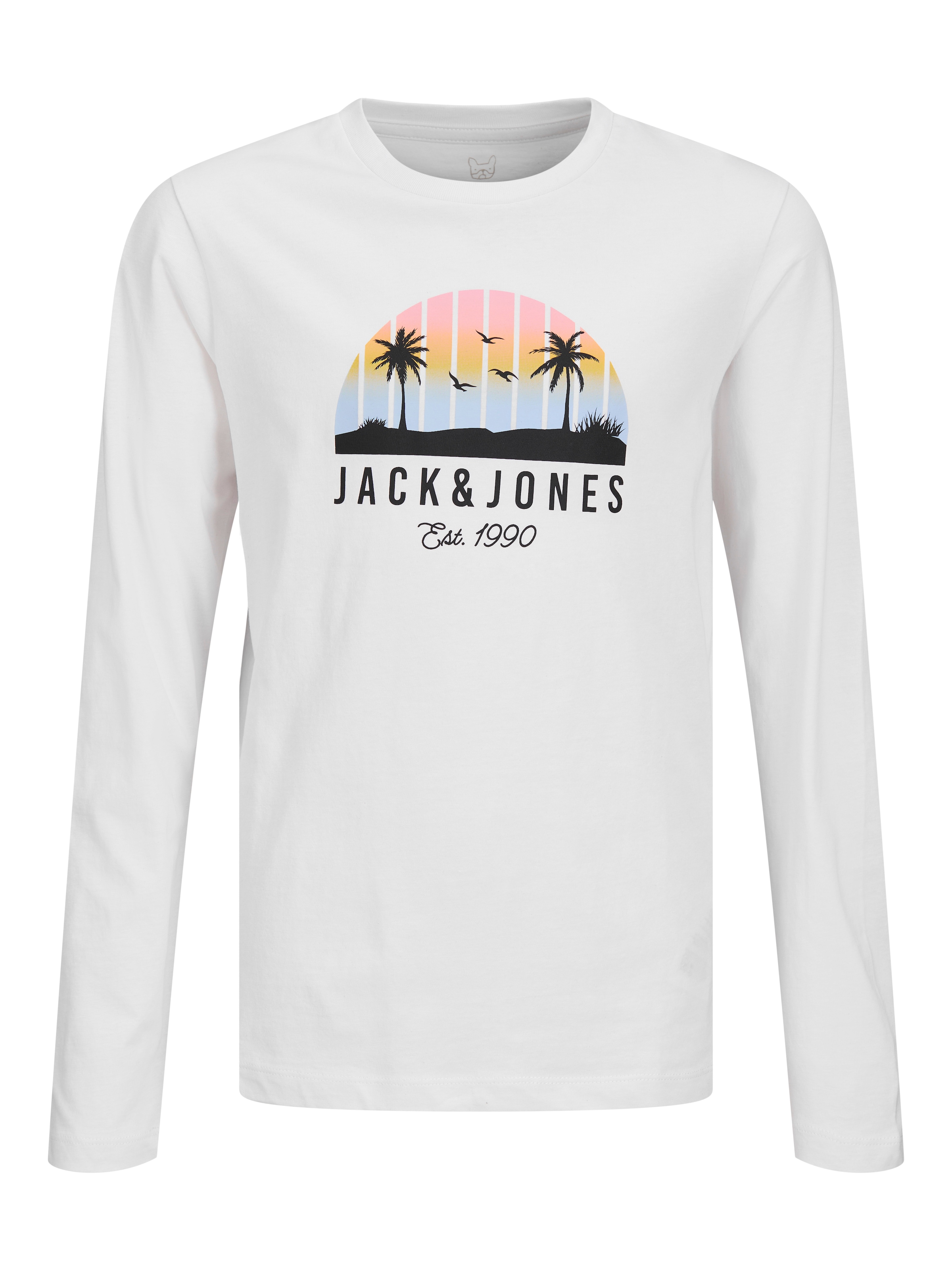 Jack & Jones Junior Langarmshirt »JJPALM TEE LS CREW NECK 2PK MP JNR« Packung, 2 tlg. Baumwolle, regular fit