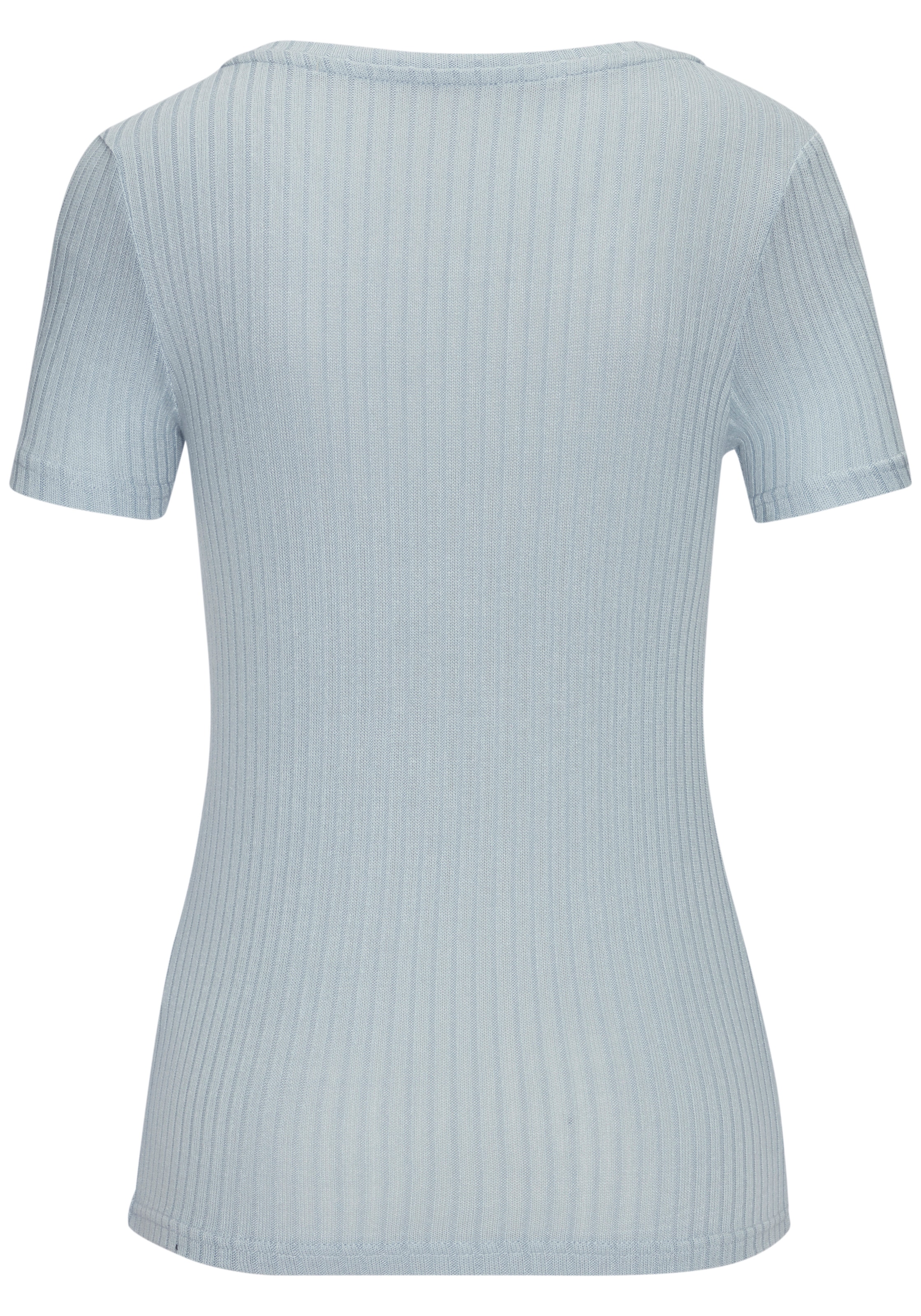 LASCANA T-shirt »mit kurzer Knopfleiste« aus weicher Viskose-Ripp-Qualität