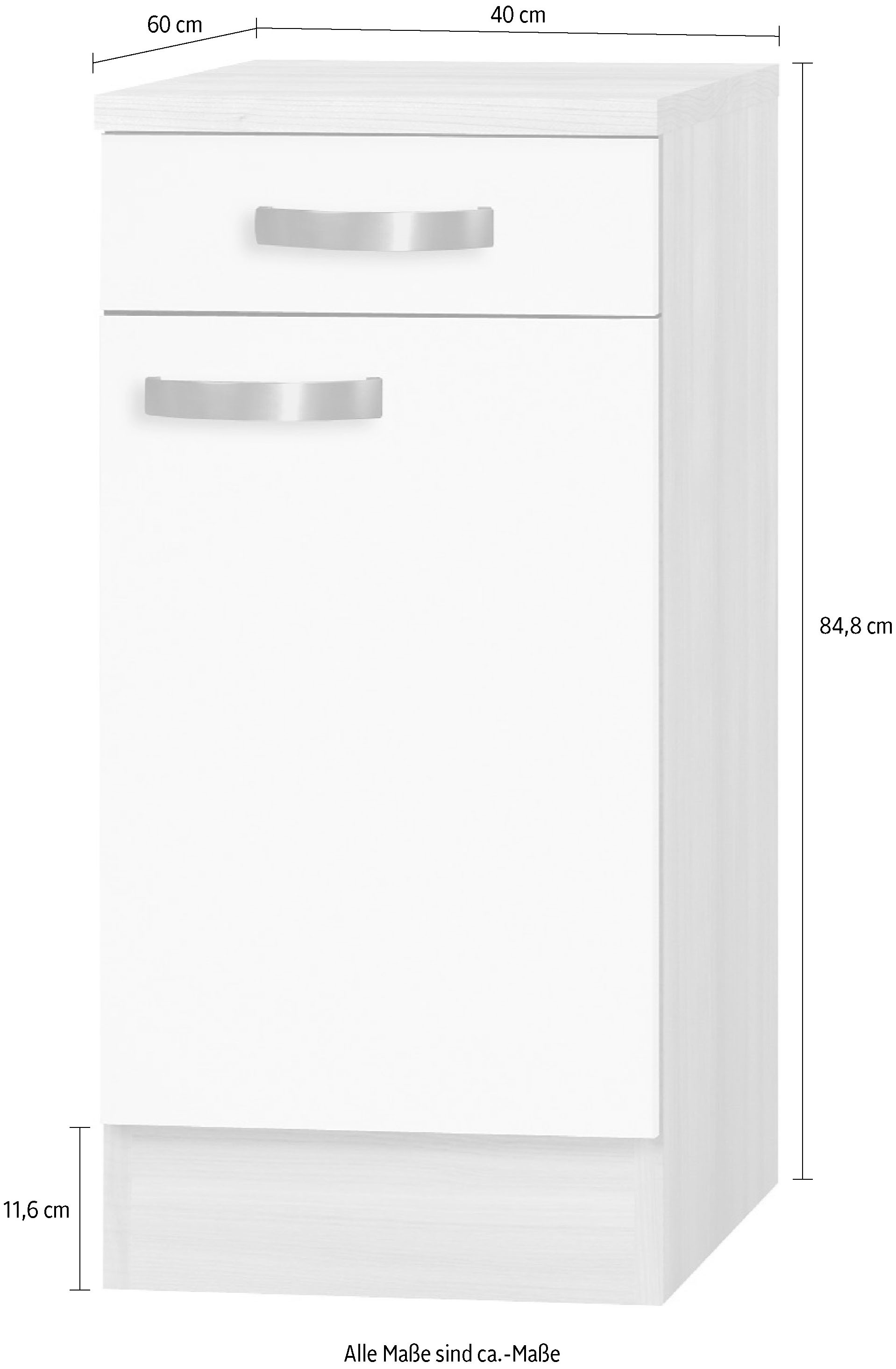 OPTIFIT Armoire basse »Faro« , mit Metallgriffen, Breite 40 cm