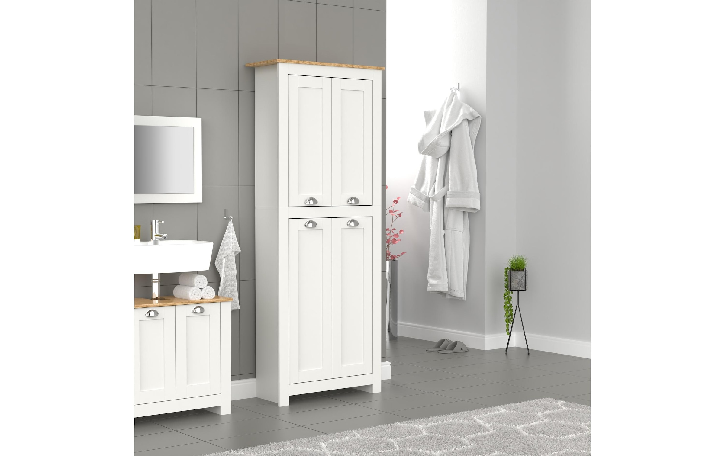 VCM Badregal »Badezimmerregal Balusa 42 x 180 cm«