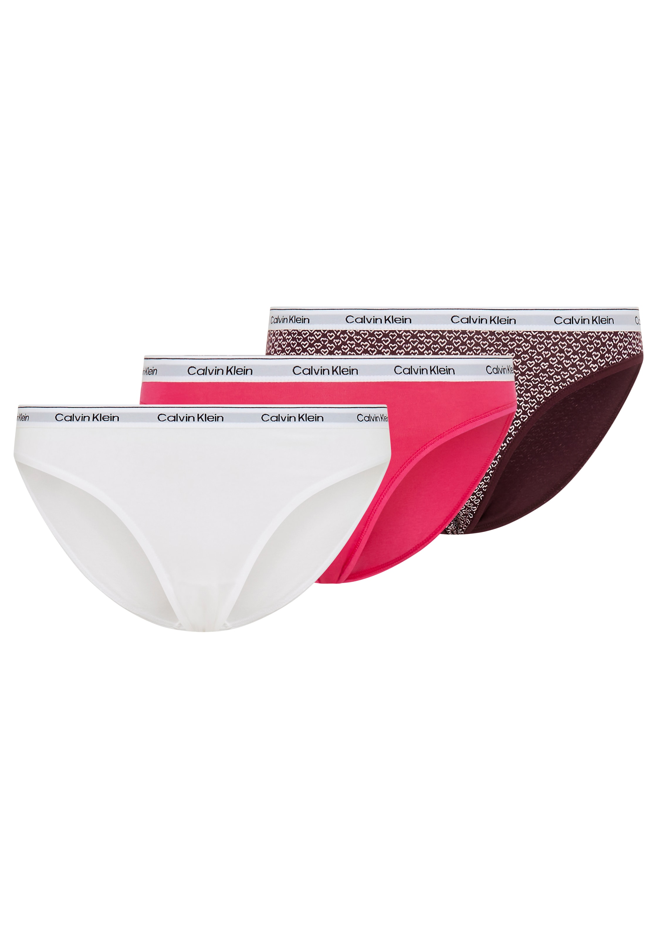 Calvin Klein Underwear »3 PACK THONG (LOW-RISE)« Packung, 3er-Pack, 3 cuis mit Logobund