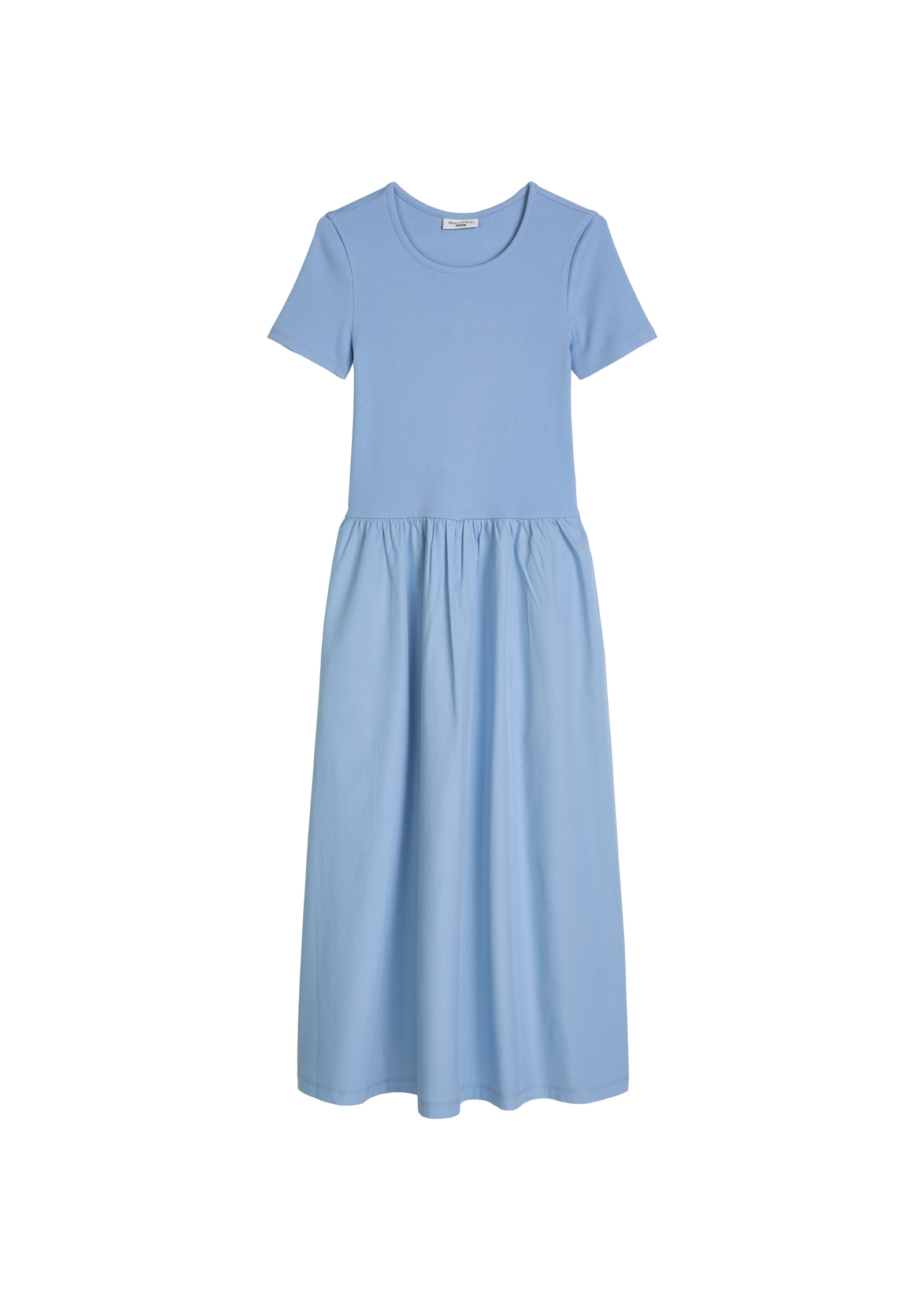 Marc O'Polo DENIM Robe en jersey Poches dans les coutures latérales évasé avec jupe en popeline de coton