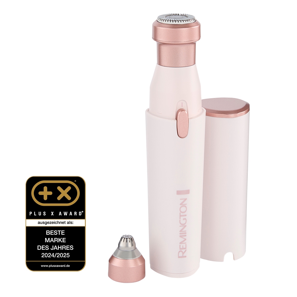 Remington Tondeuse beauté »BareMe2-in-1 Gesichtshaarentferner (WFS200)« 2 Aufsätze verschiedene Trimmaufsätze, Präzisions-Augenbrauenformer, elektrisch