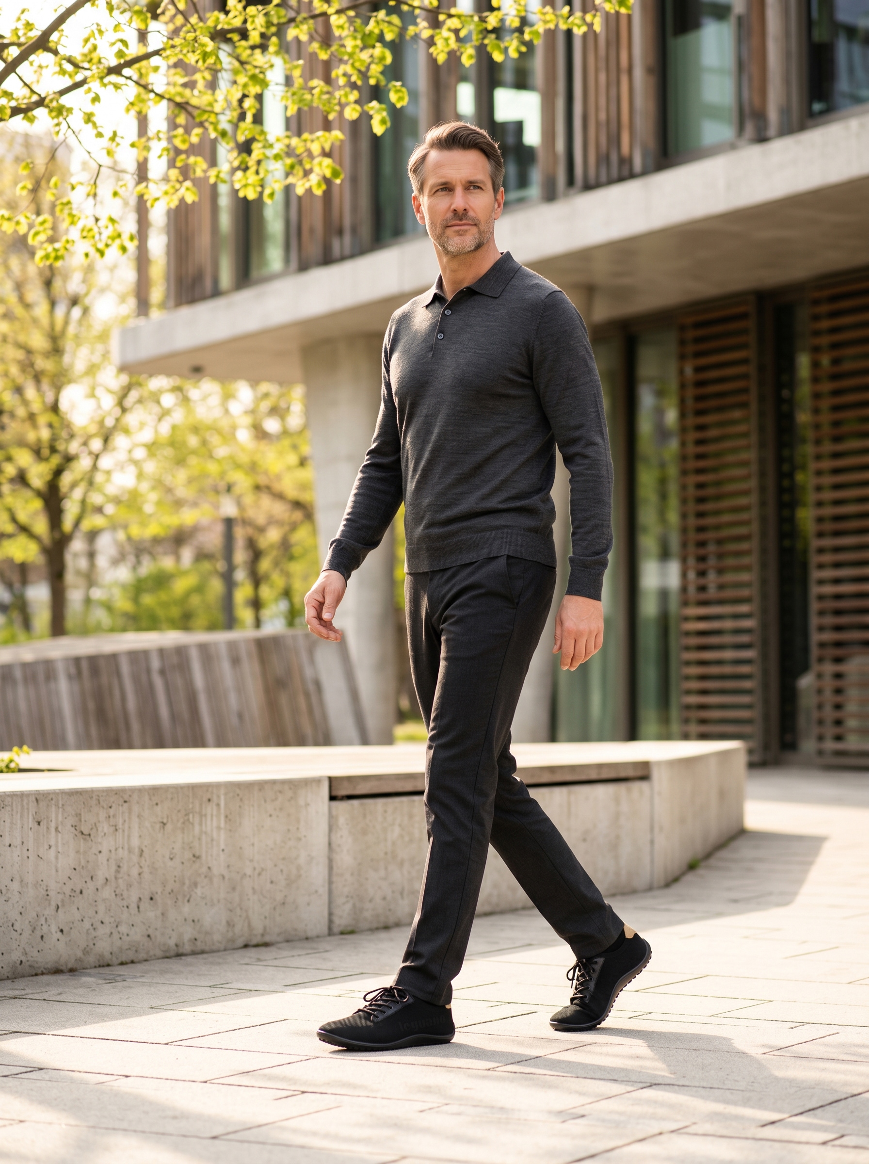 Leguano Chaussures pieds nus »ADVICE«  Chaussure à lacets, chaussure de loisirs, avec semelle hybride innovation mondiale, pour elle & lui