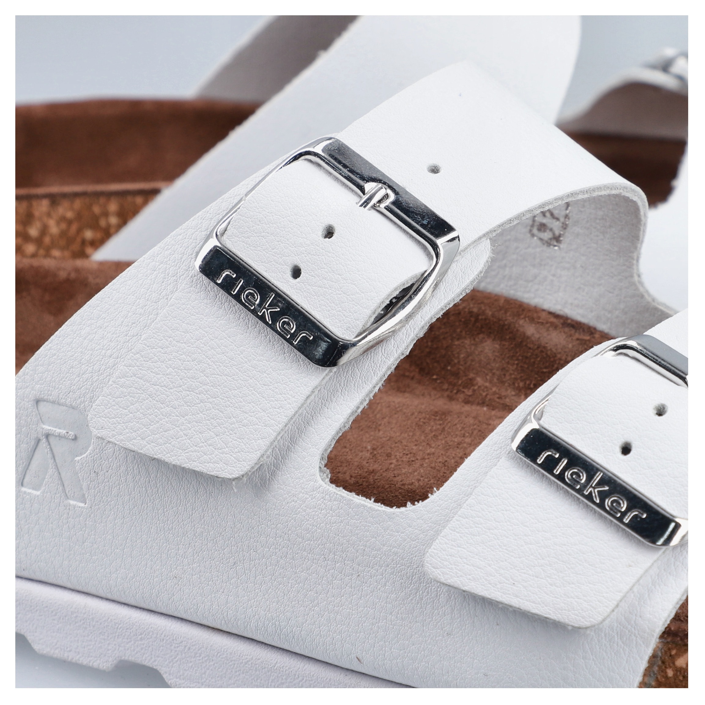 Rieker Pantolette  Hausschuh, Sommerschuh, Strandschuh, Zweischnaller mit Softfussbett