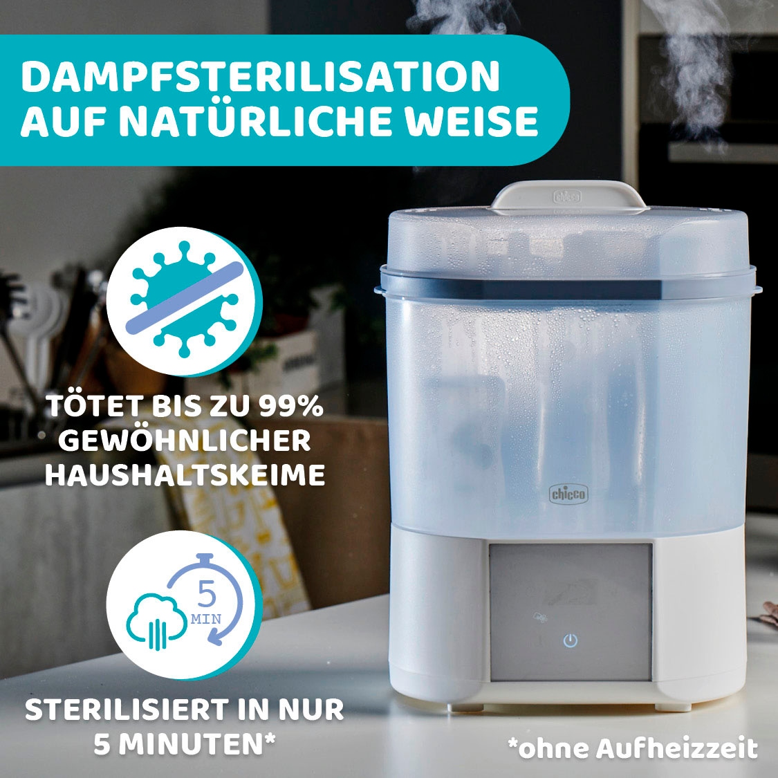 Chicco Stérilisateur à vapeur »Modularer Sterlisator mit Trocknungsfunkion« mit Trocknungsfunktion