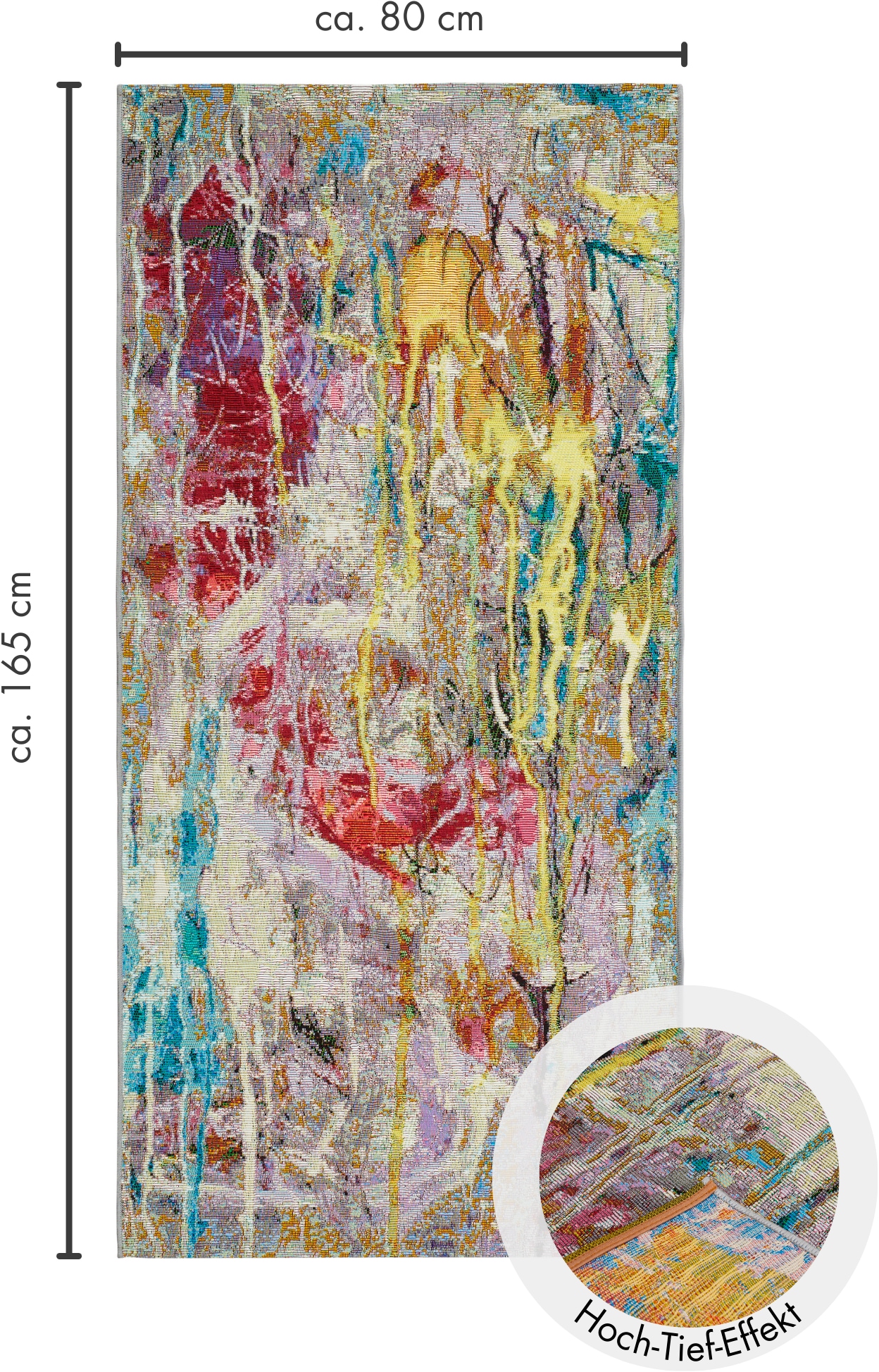 Andiamo Teppich »Platana« rechteckig 3 mm Höhe modernes Design, In- und Outdoor geeignet, Balkon, Terrasse