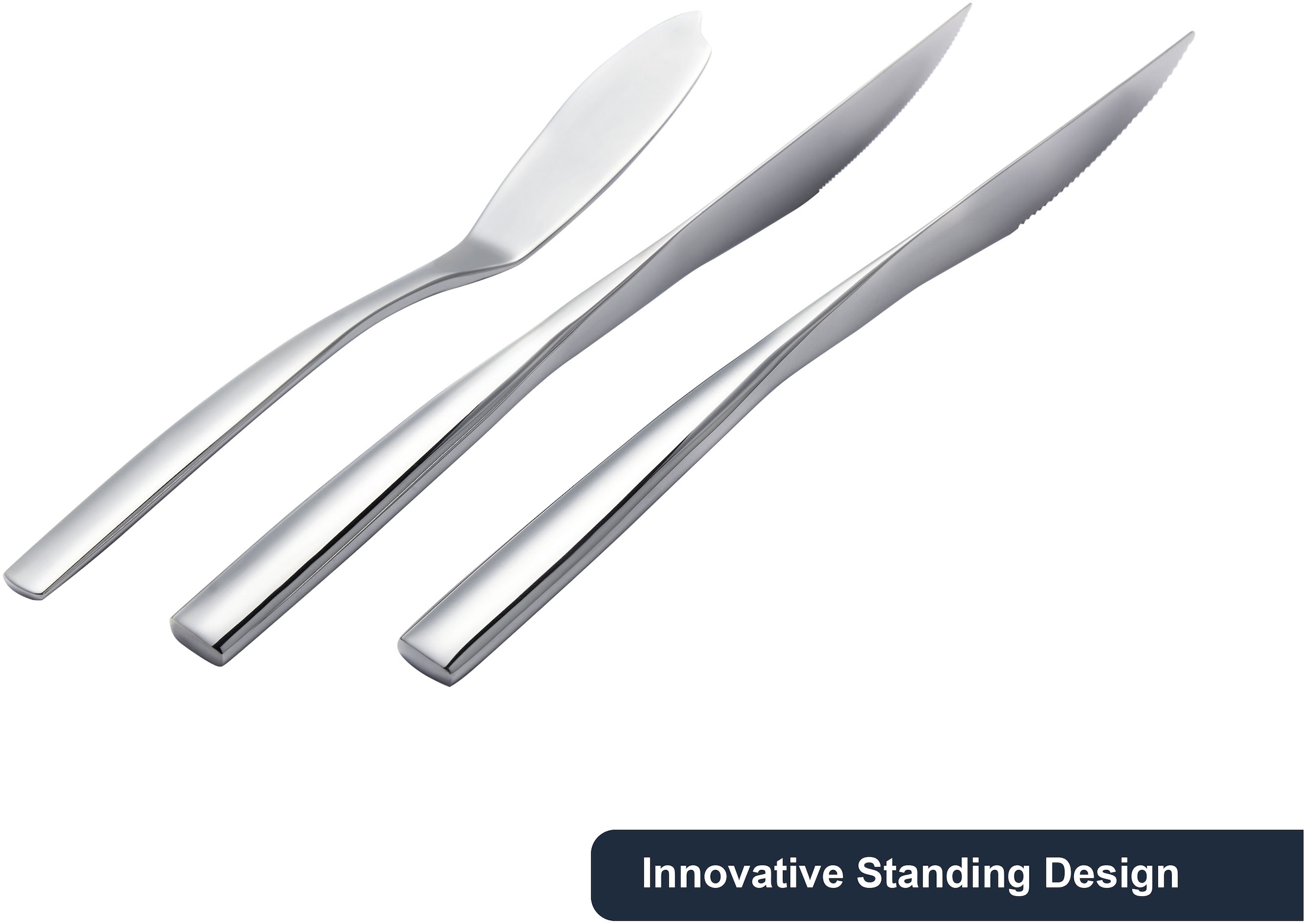 Hanseatic Set de couverts »EXCLUSIVE« stehendes Design von Ess- und Steakmessern