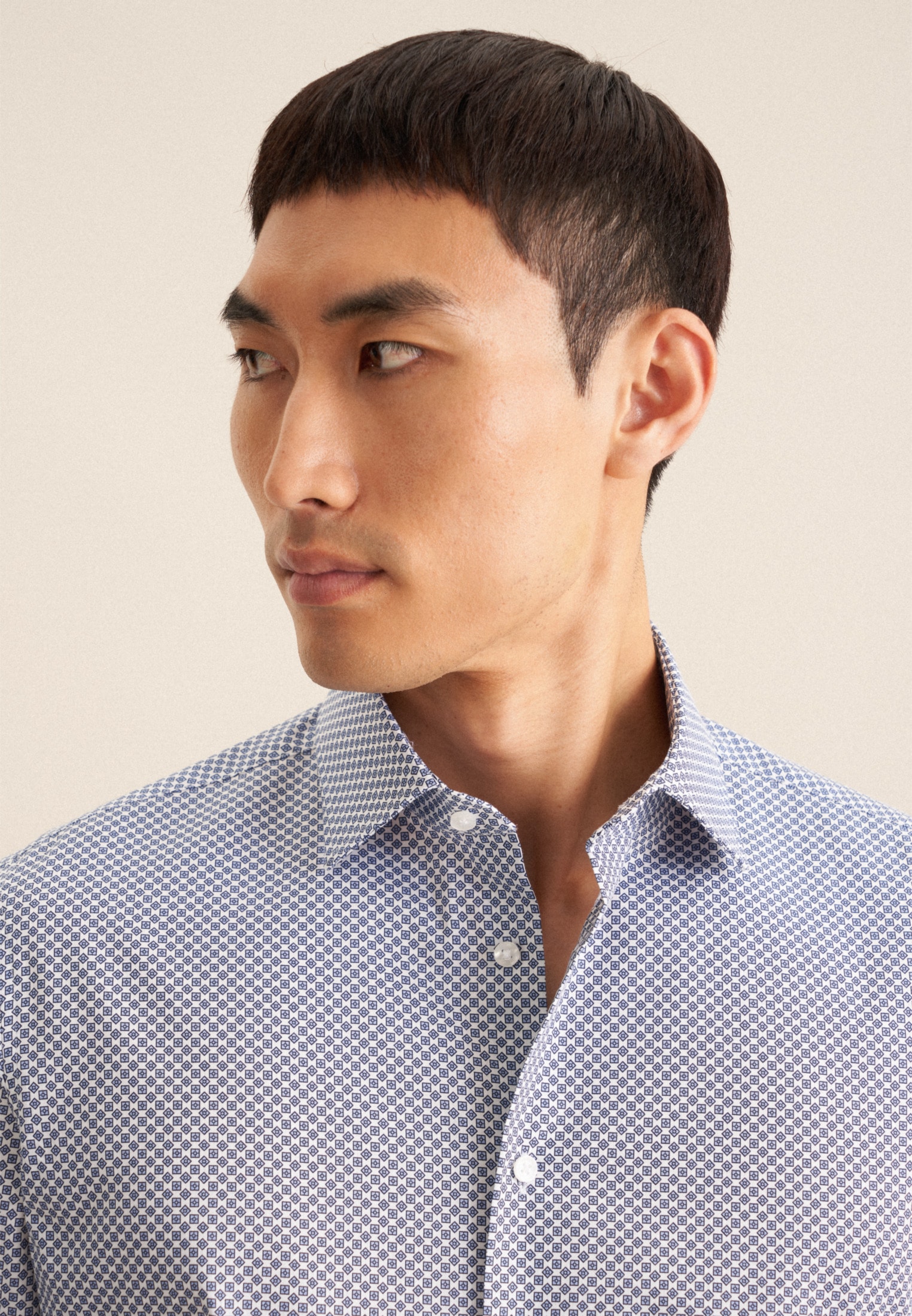 seidensticker Businesshemd »Slim«, Slim Langarm Kentkragen Druck
