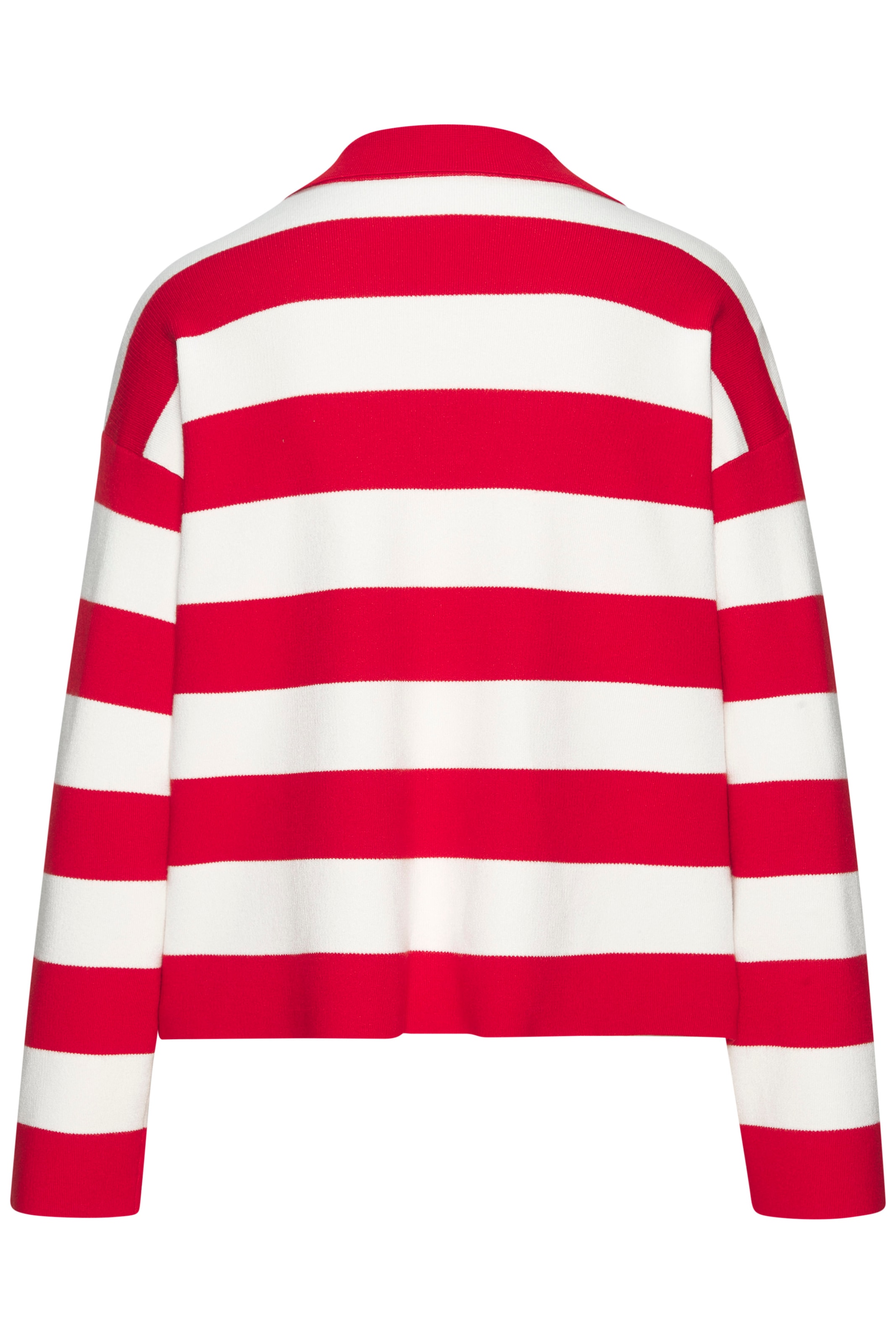 LASCANA Pull à col polo à rayures larges, pull tricoté, style casual-sportif