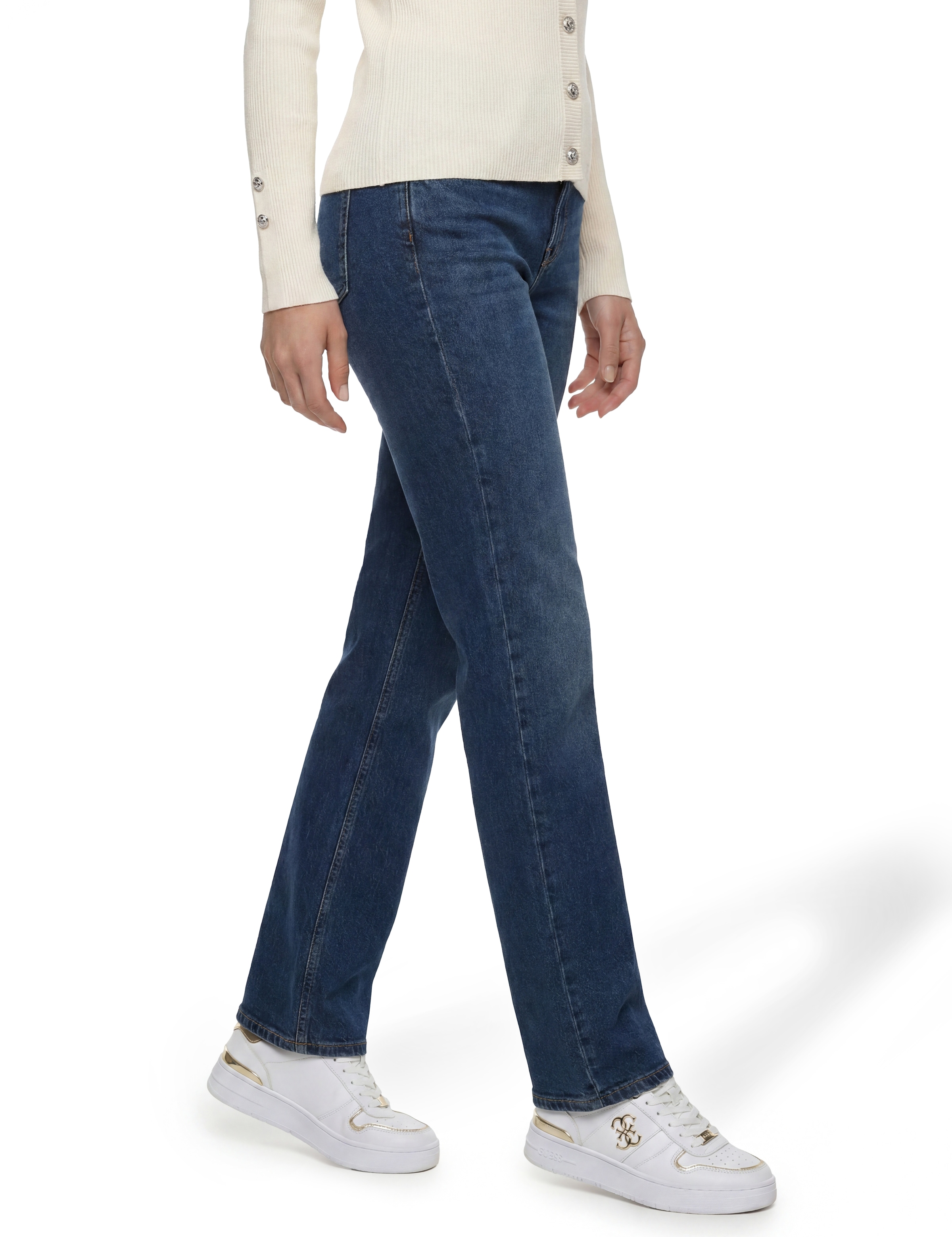 Guess Jeans droit »ICONIC STRAIGHT TALL« aus Baumwoll-Lyocell-Mix