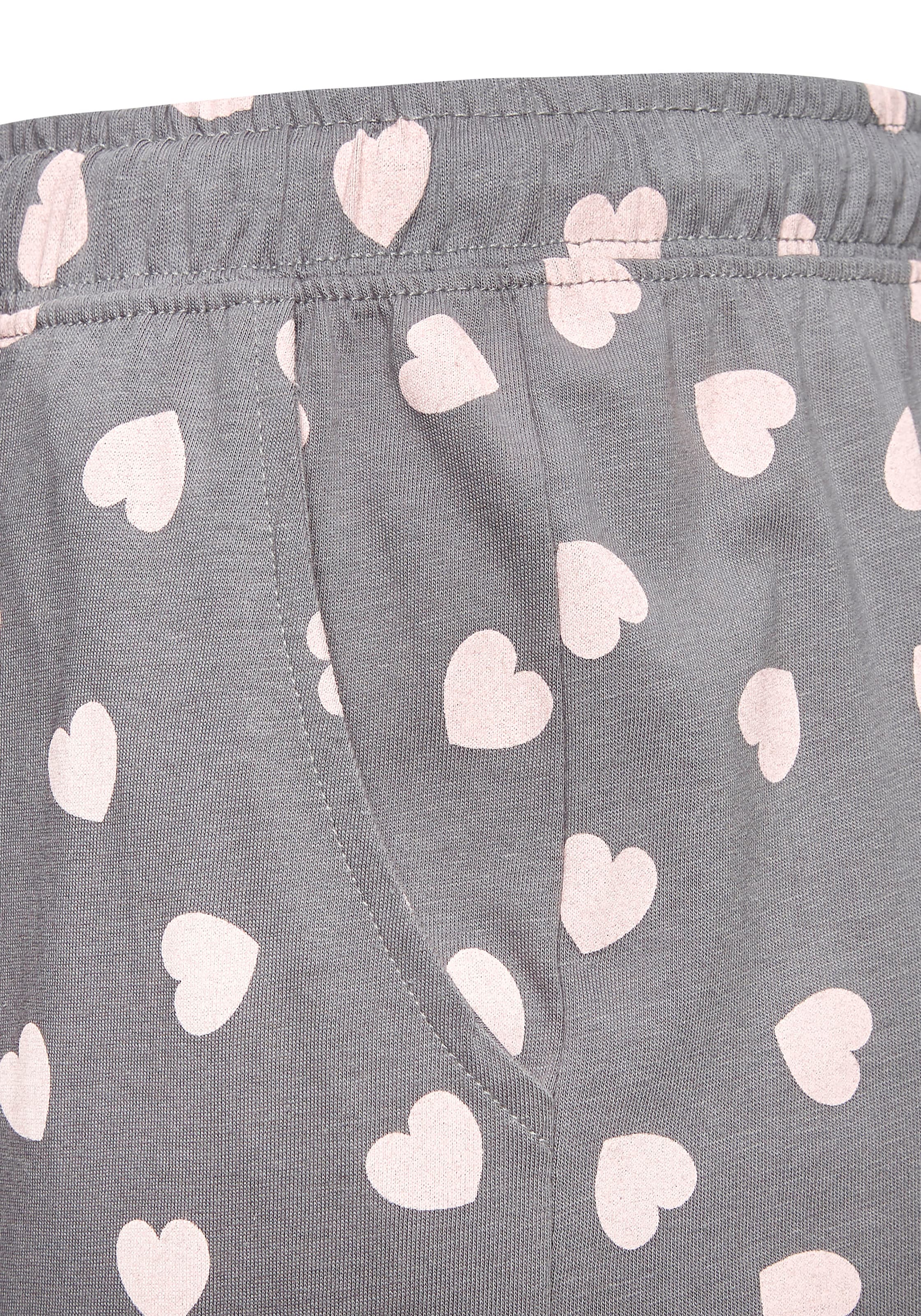 Vivance Dreams Pyjama Spar-Set, 2 Stück, 4 Stk. tlg., mit süssem Herzmuster