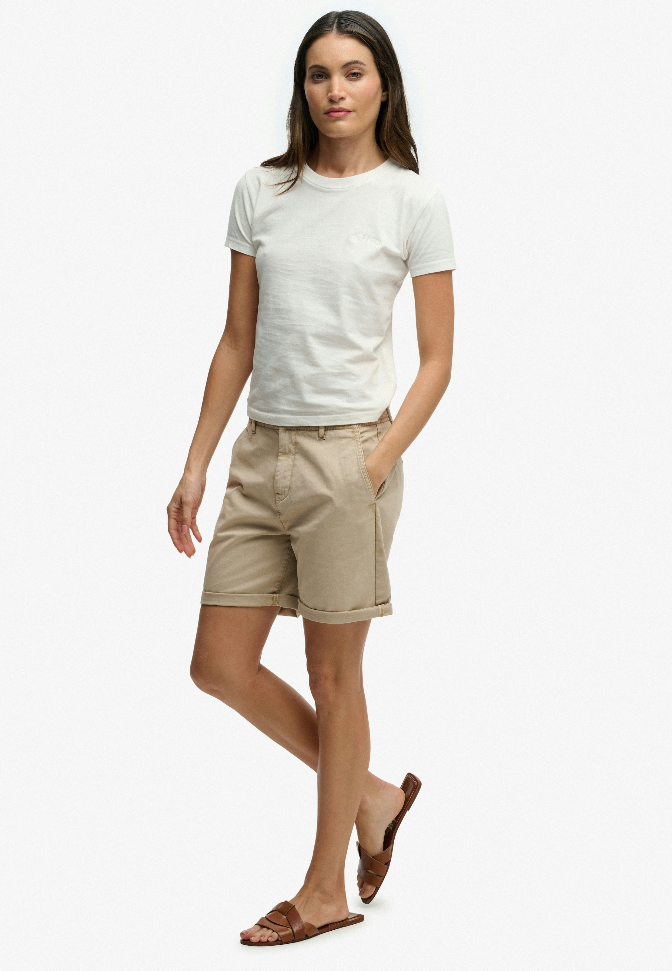 Superdry Short »CHINO SHORT«  en mélange de coton, avec élasthanne, coupe régulière, facile d'entretien