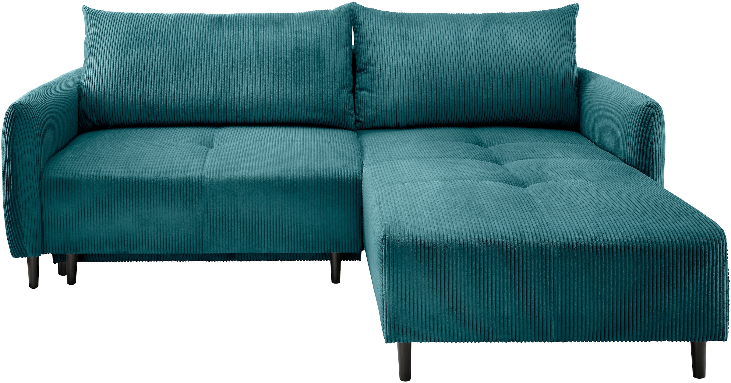 Home affaire Ecksofa »Mara, L-Form, aktueller Cord Bezug und tolle Farben, schmale Armlehnen« whlw. mit Bettfunktion,Recamiere links/rechts montierbar, Breite 238cm