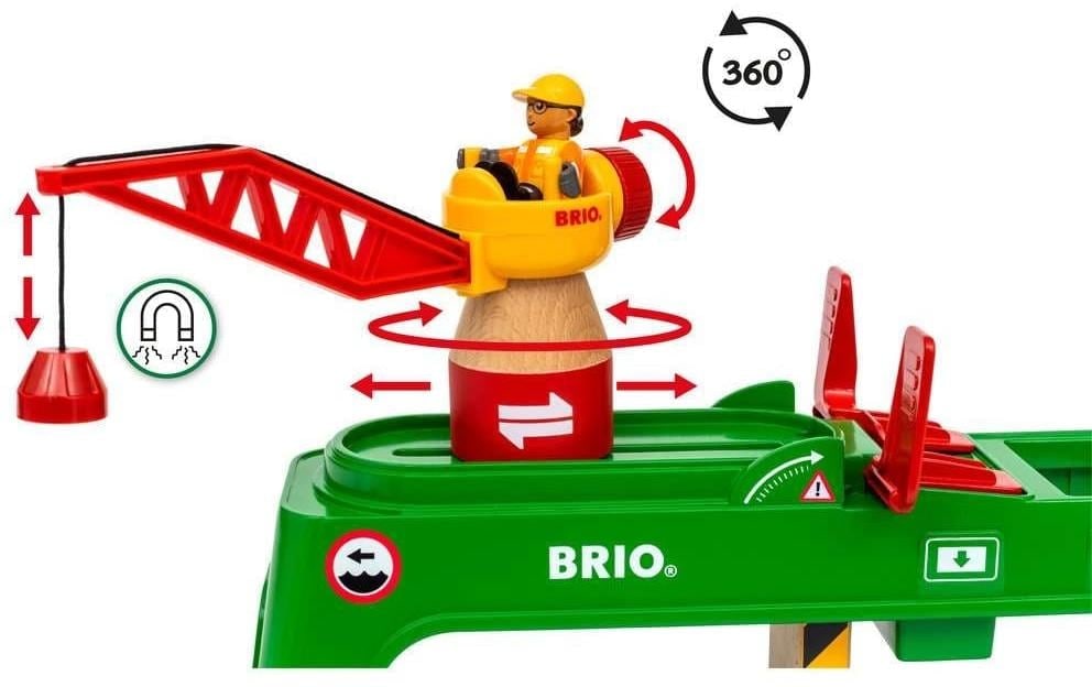 BRIO® Bâtiment de train jouet »Bahn Verlade-Terminal mit Containerkran«