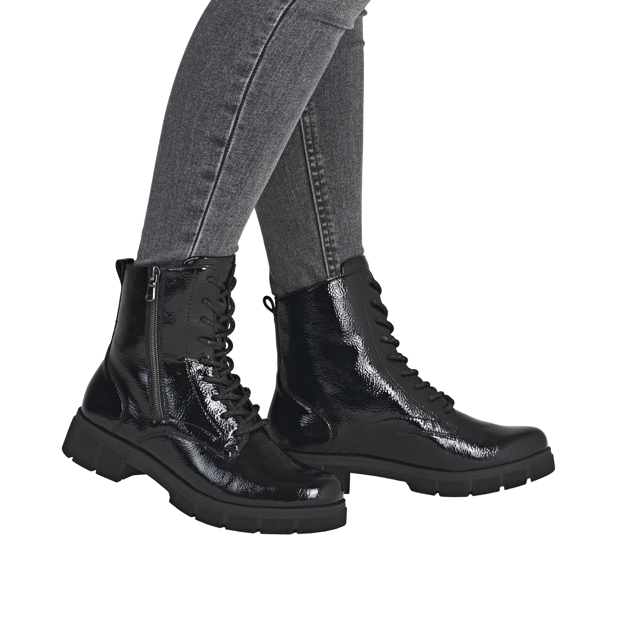 Remonte Bottes à lacets  bottines à lacets, bottines, semelle profilée, avec lacets pailletés