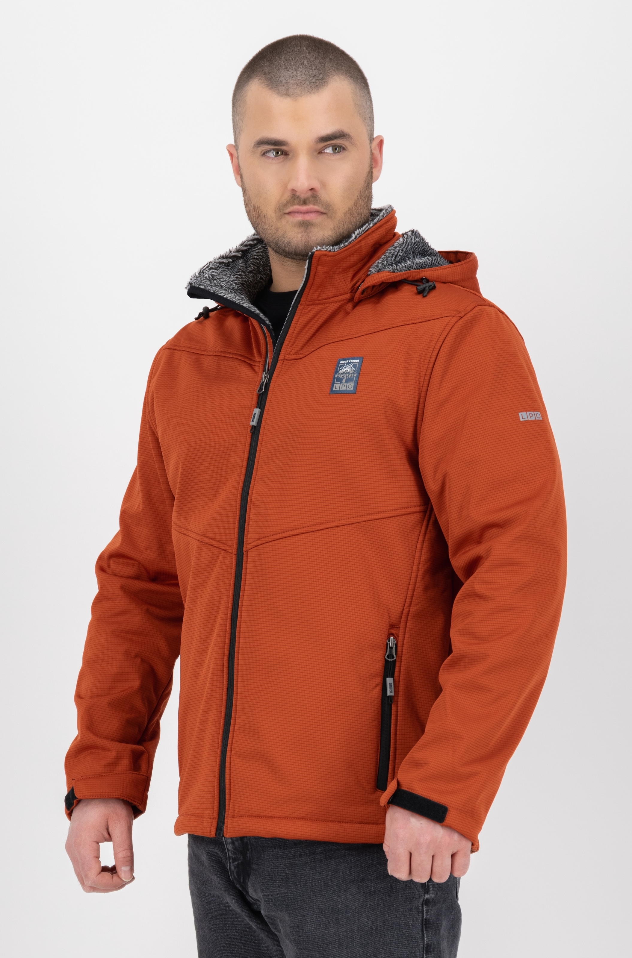 LPO Softshelljacke »LARON 2 MN« abnehmbare Kapuze