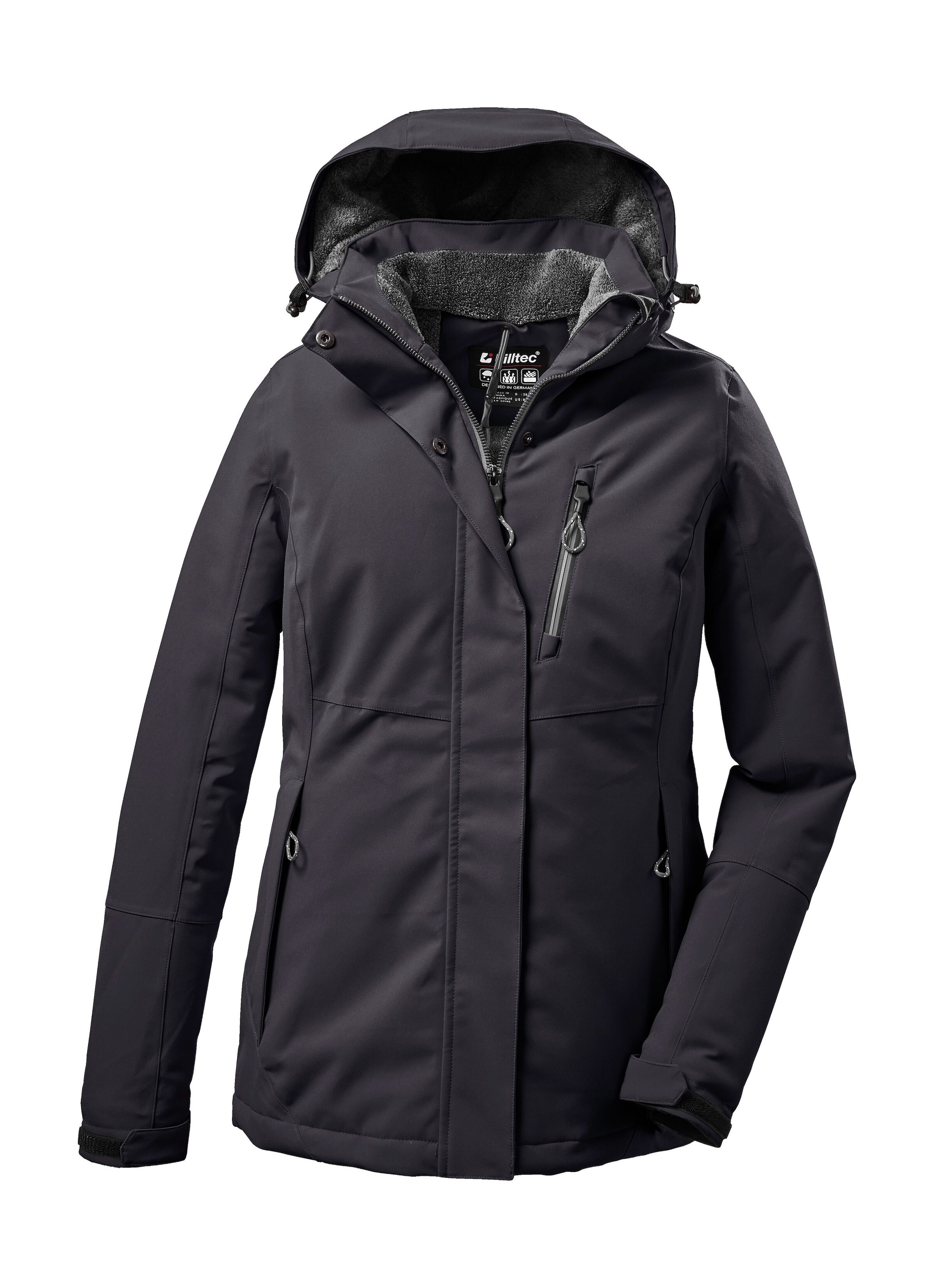 Killtec Outdoorjacke »KOW 170 KG WMN JCKT« Damen Funktionsjacke: wasserdicht, atmungsaktiv, abnehmbare Kapuze
