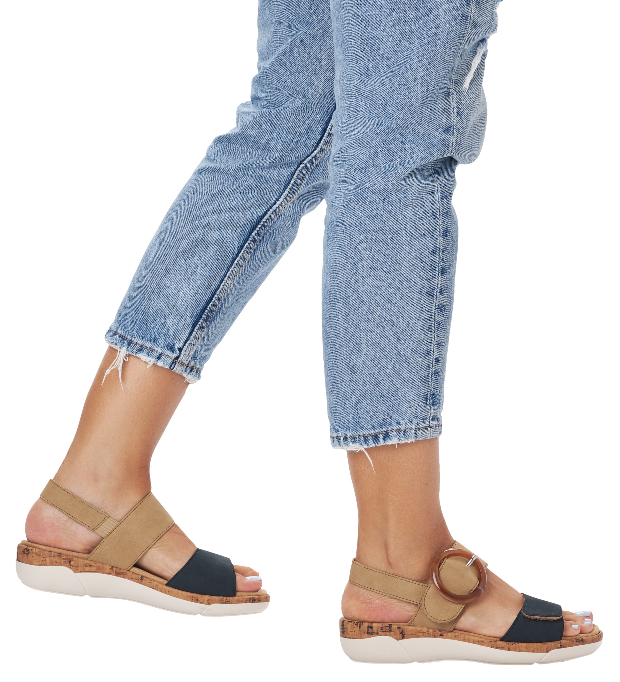 Remonte Keilsandalette  Sommerschuh, Riemchensandale, praktische Klettverschlüsse