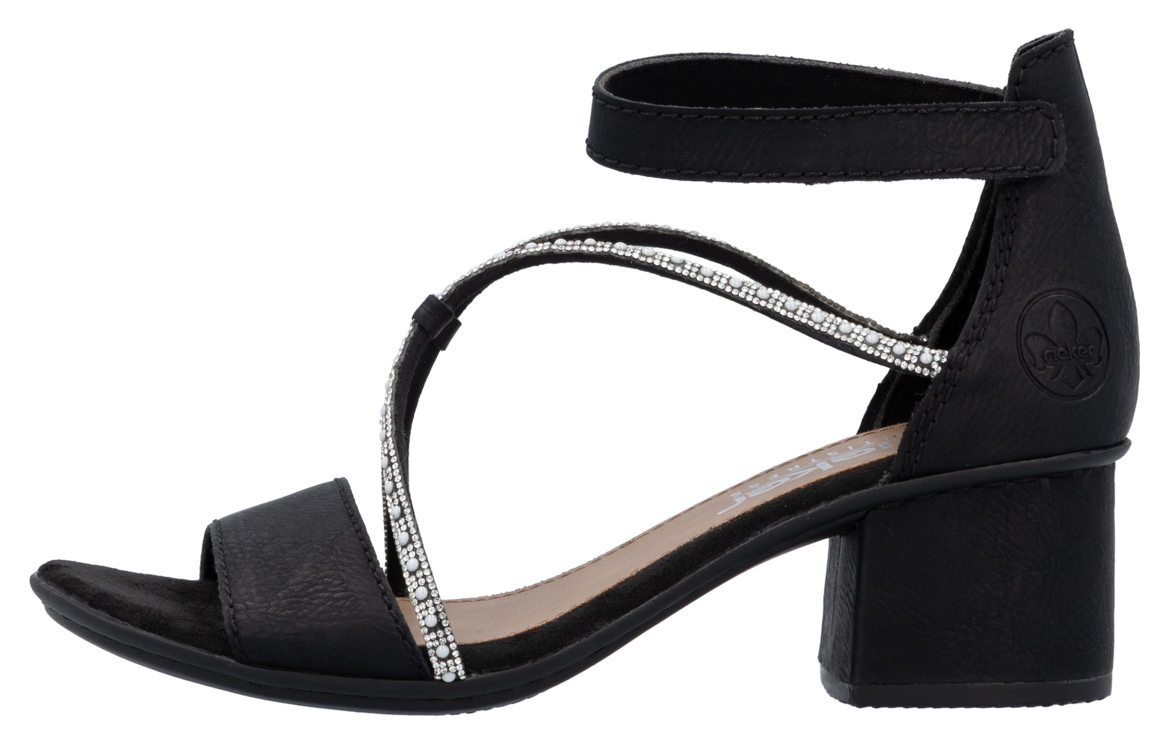 Rieker Sandalette  Sommerschuh, Sandale, Blockabsatz, mit praktischem Klettverschluss