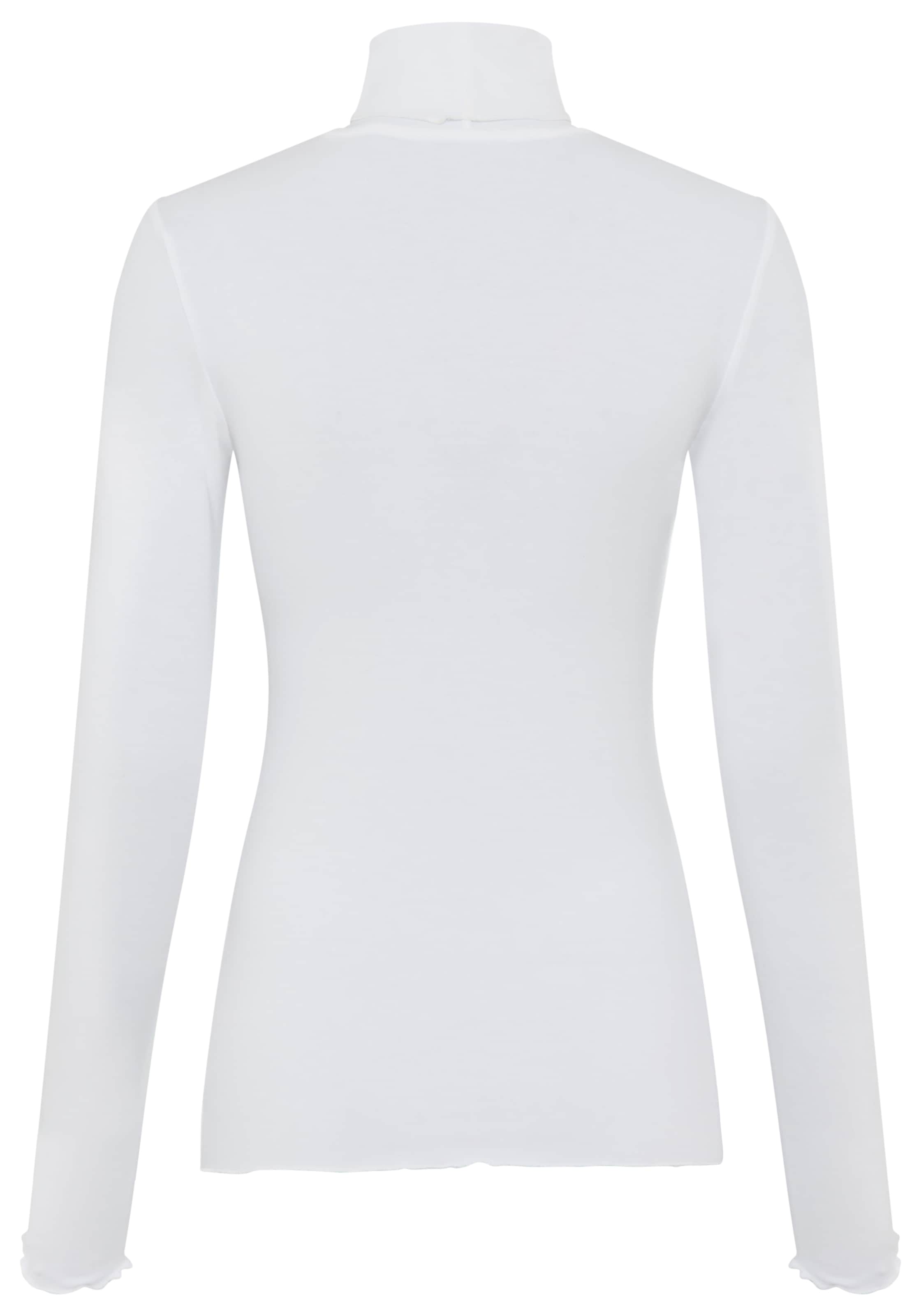 Flashlights T-shirt à manches longues mit Rollkragen, elastischer Jersey, Babylock Saum