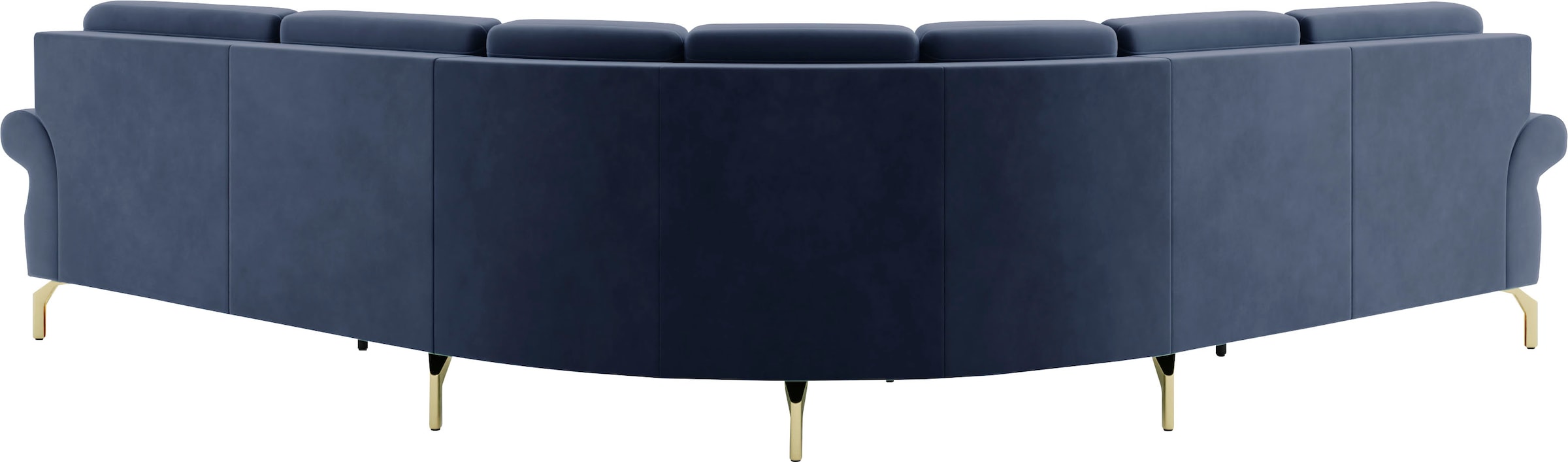 sit&more Canapé d'angle »Orient 1 L-Form« inkl. 4 Zierkissen mit Strass-Stein, goldfarbene Metallfüsse