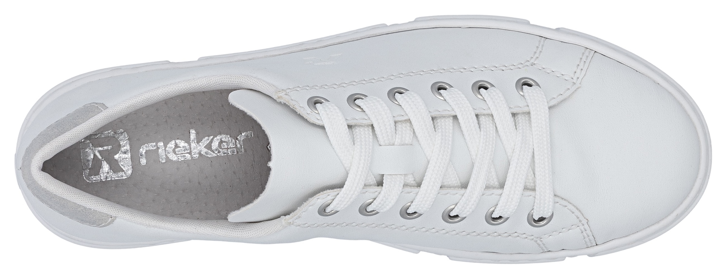Rieker Baskets à plateforme  in monochromer Optik, Freizeitschuh, Halbschuh, Schnürschuh
