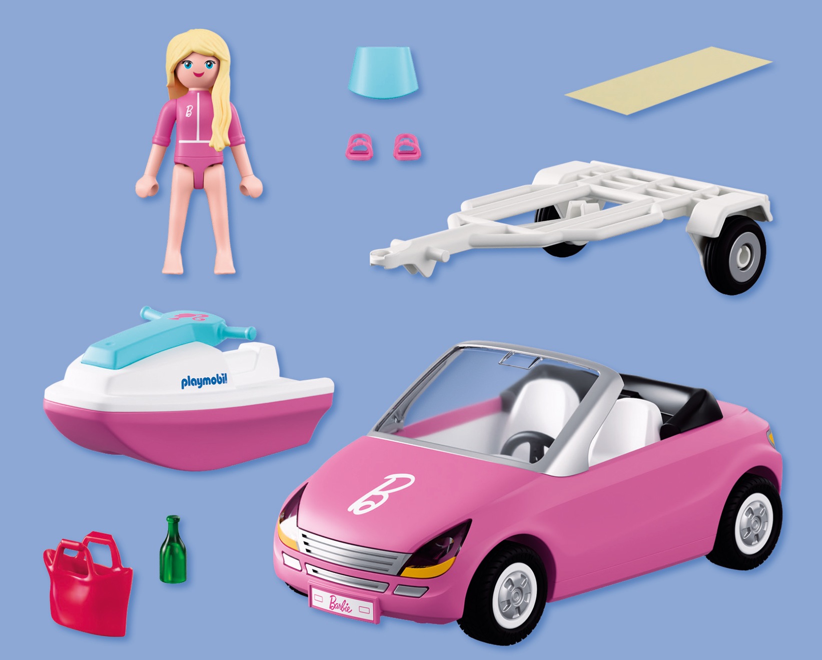 Playmobil® Konstruktions-Spielset »PLAYMOBIL x Barbie™ Cabrio (72123), Barbie™« Made in Europe