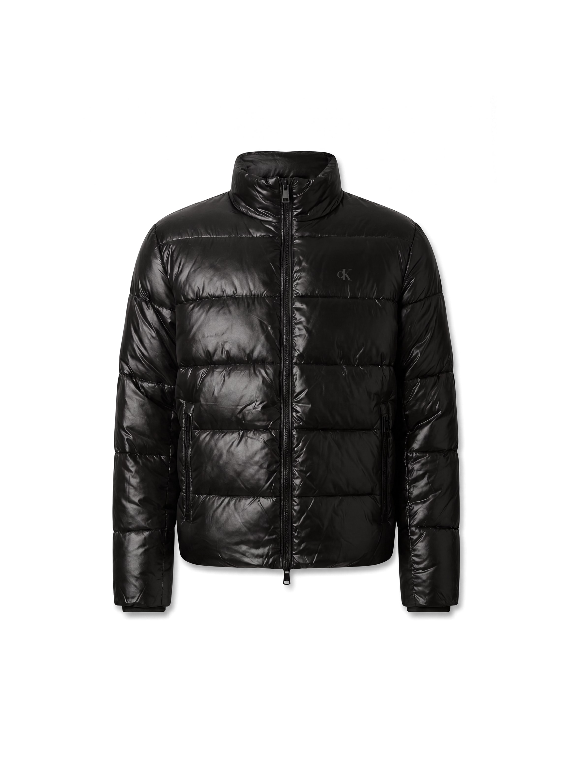 Calvin Klein Steppjacke »HIGH SHINE NYLON PUFFER« ohne Kapuze Regular fit mit Stehkragen
