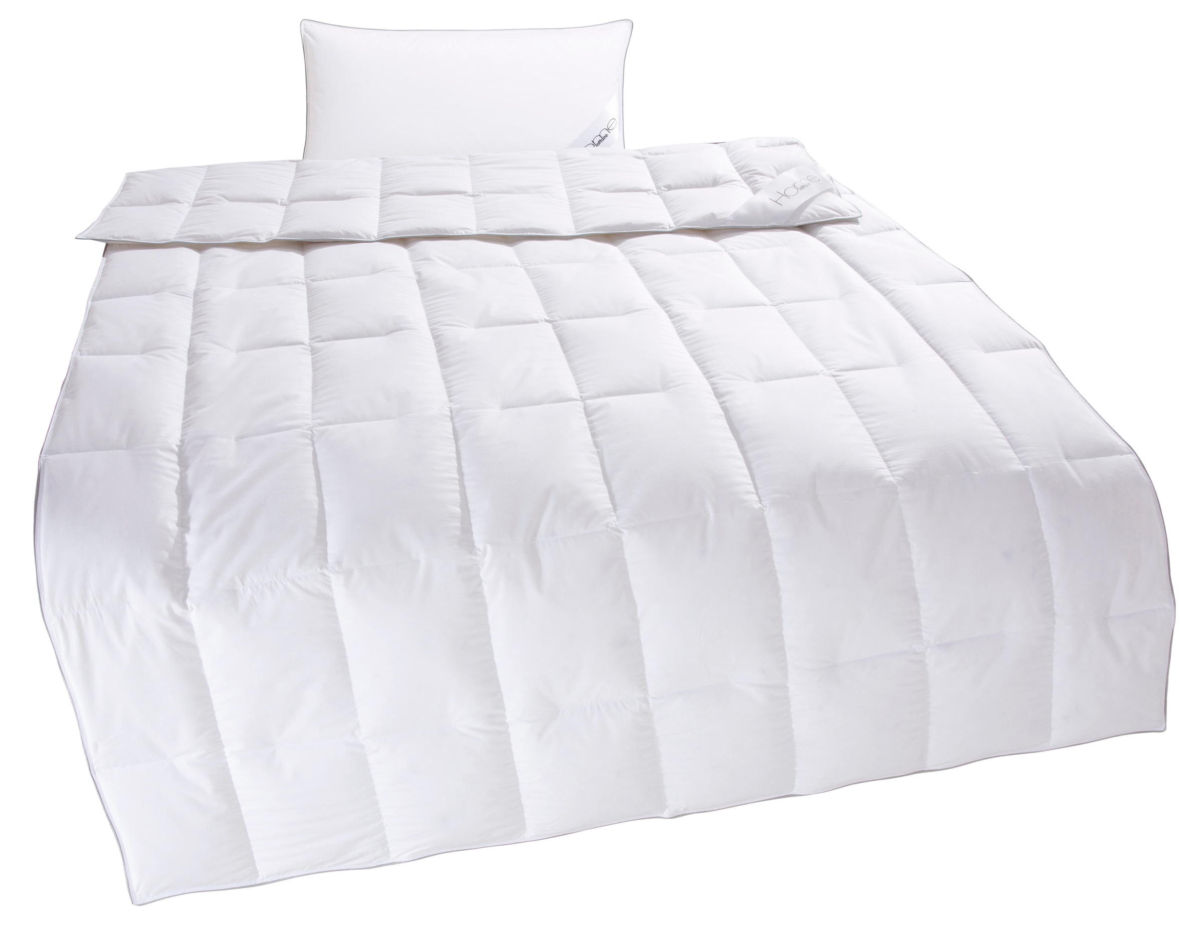 GOODproduct Couette en duvet + oreiller »Moulle, Bettdecke in 135x200 cm, 155x220 cm, 2-tlg.« Set mit Kissen 40x80 cm, 80x80 cm, Sommer, Winter, Made in Germany