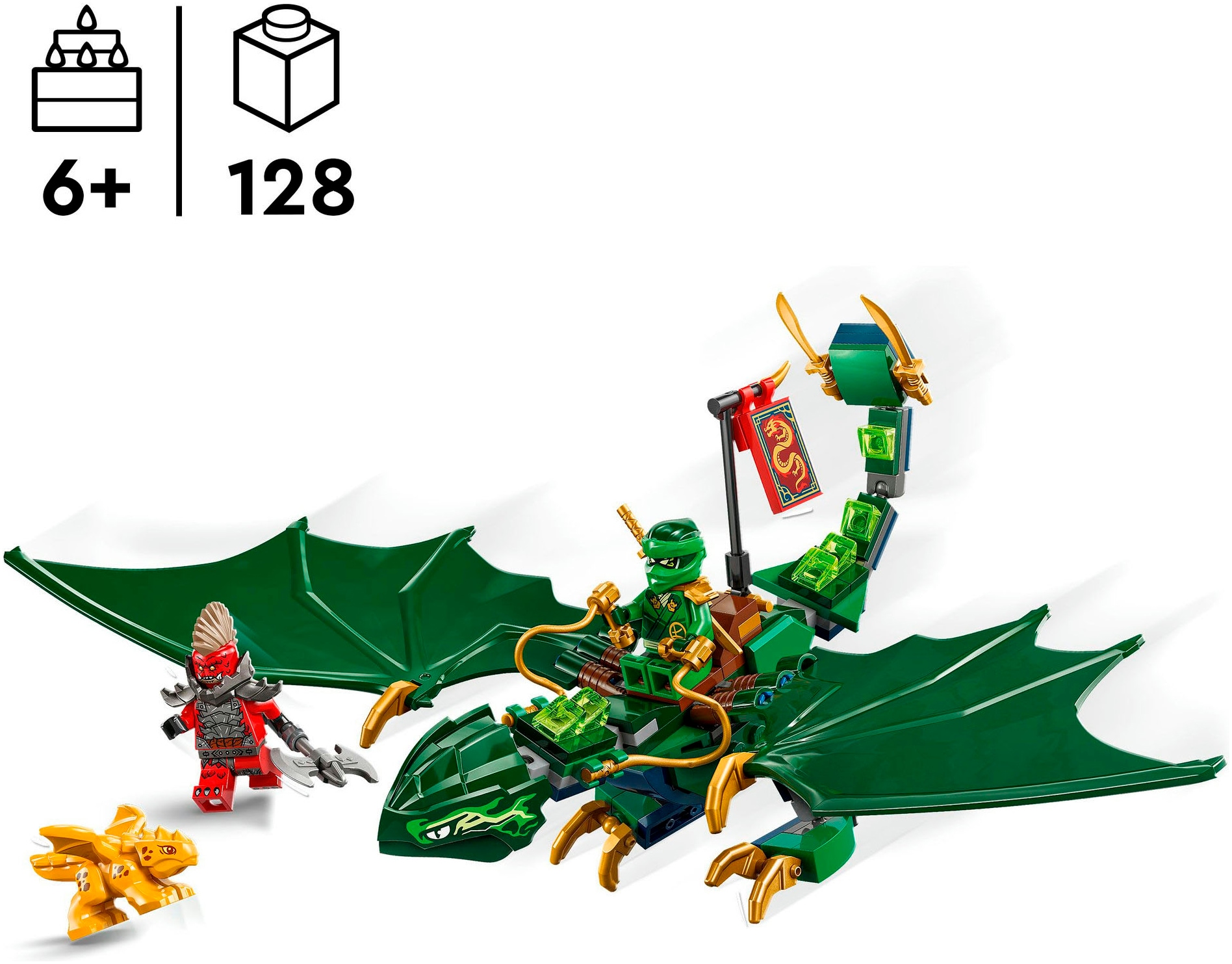 LEGO® Pions de construction »Lloyds grüner Walddrache (71829), LEGO Ninjago« Made in Europe