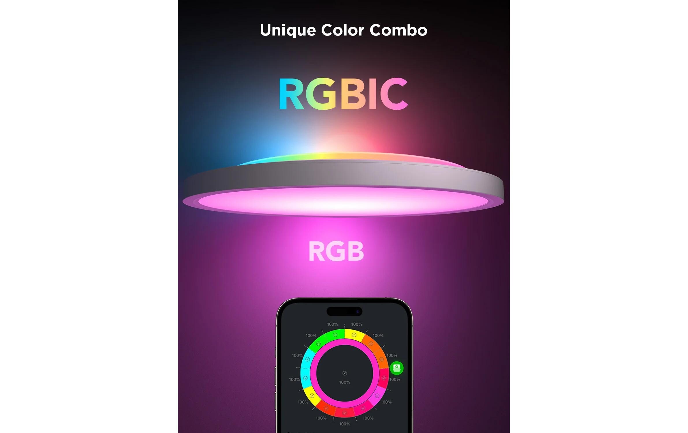 Govee Smarte LED-Leuchte »30 cm, 24 W, 2400 lm, RGBWW + RGBIC«